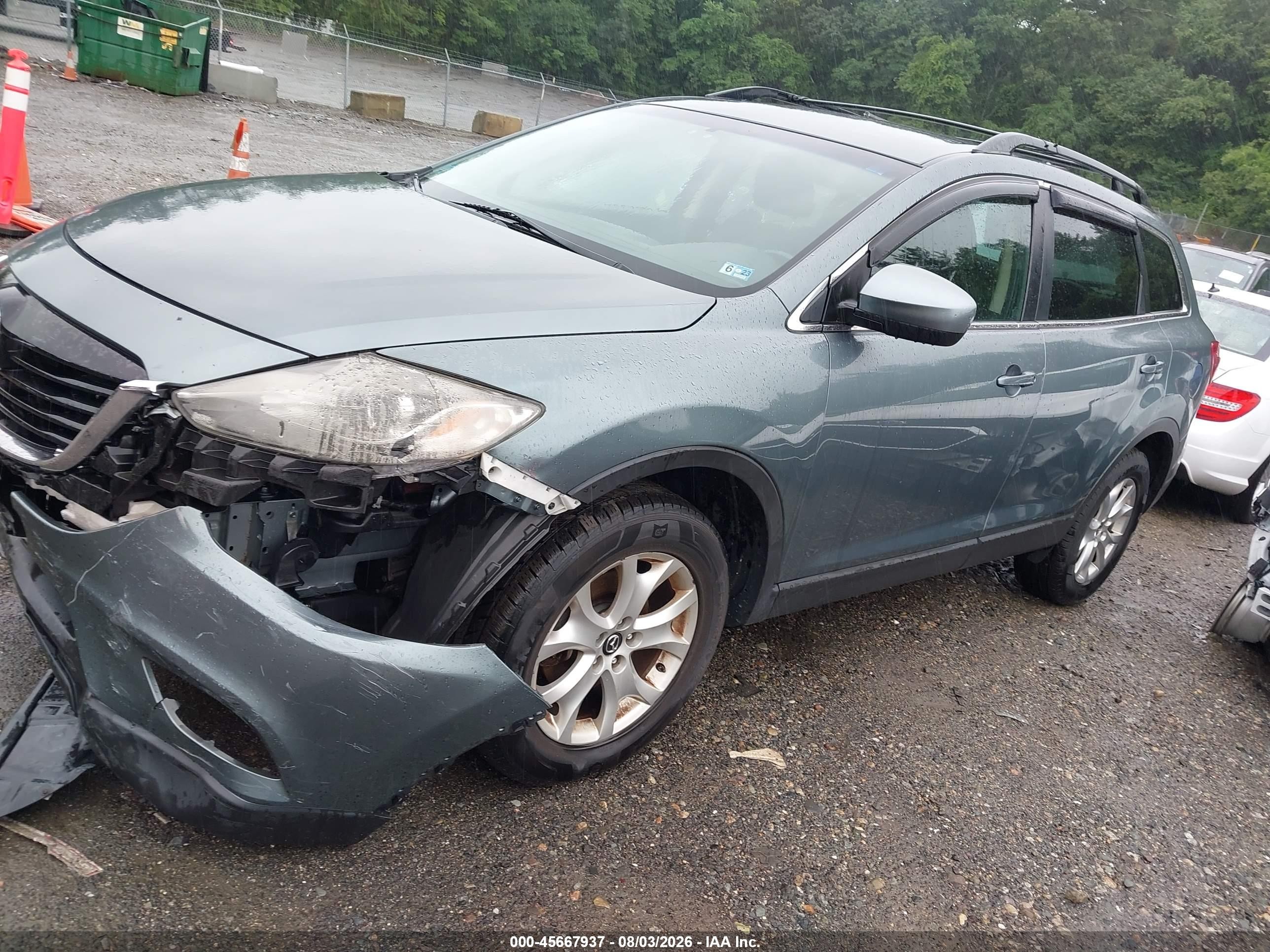 2013 Mazda Cx-9 Sport Light Blue vin: JM3TB2BV9D0411714