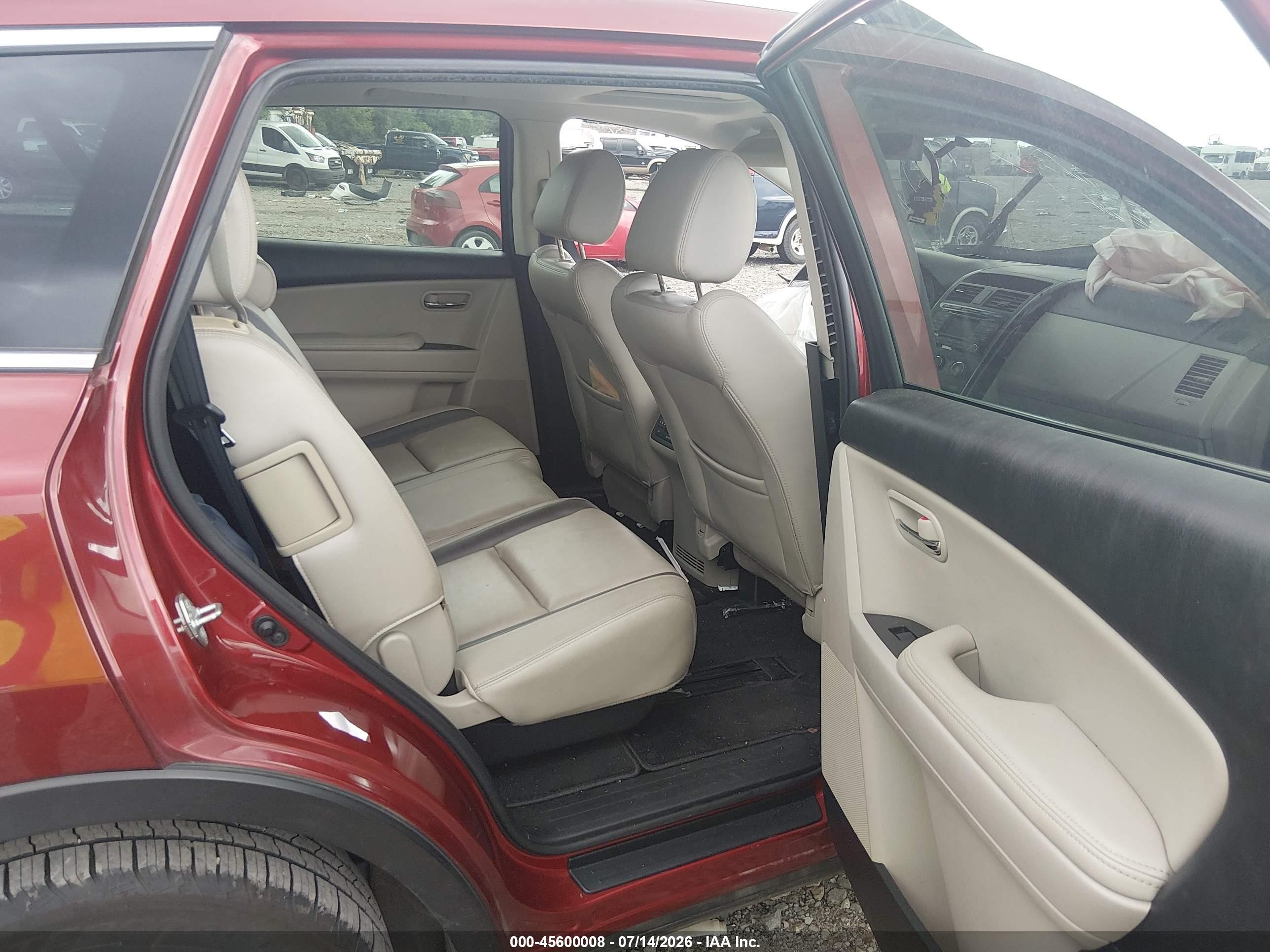 2012 Mazda Cx-9 Touring Red vin: JM3TB2CA0C0354507