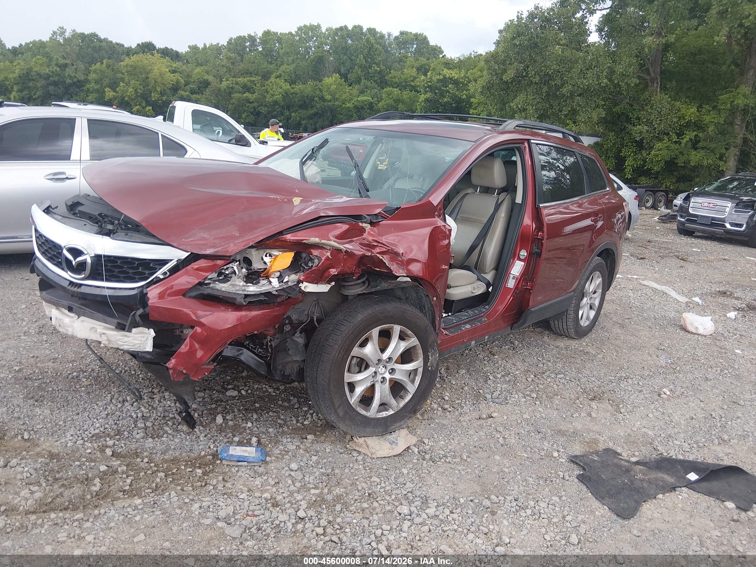 2012 Mazda Cx-9 Touring Red vin: JM3TB2CA0C0354507