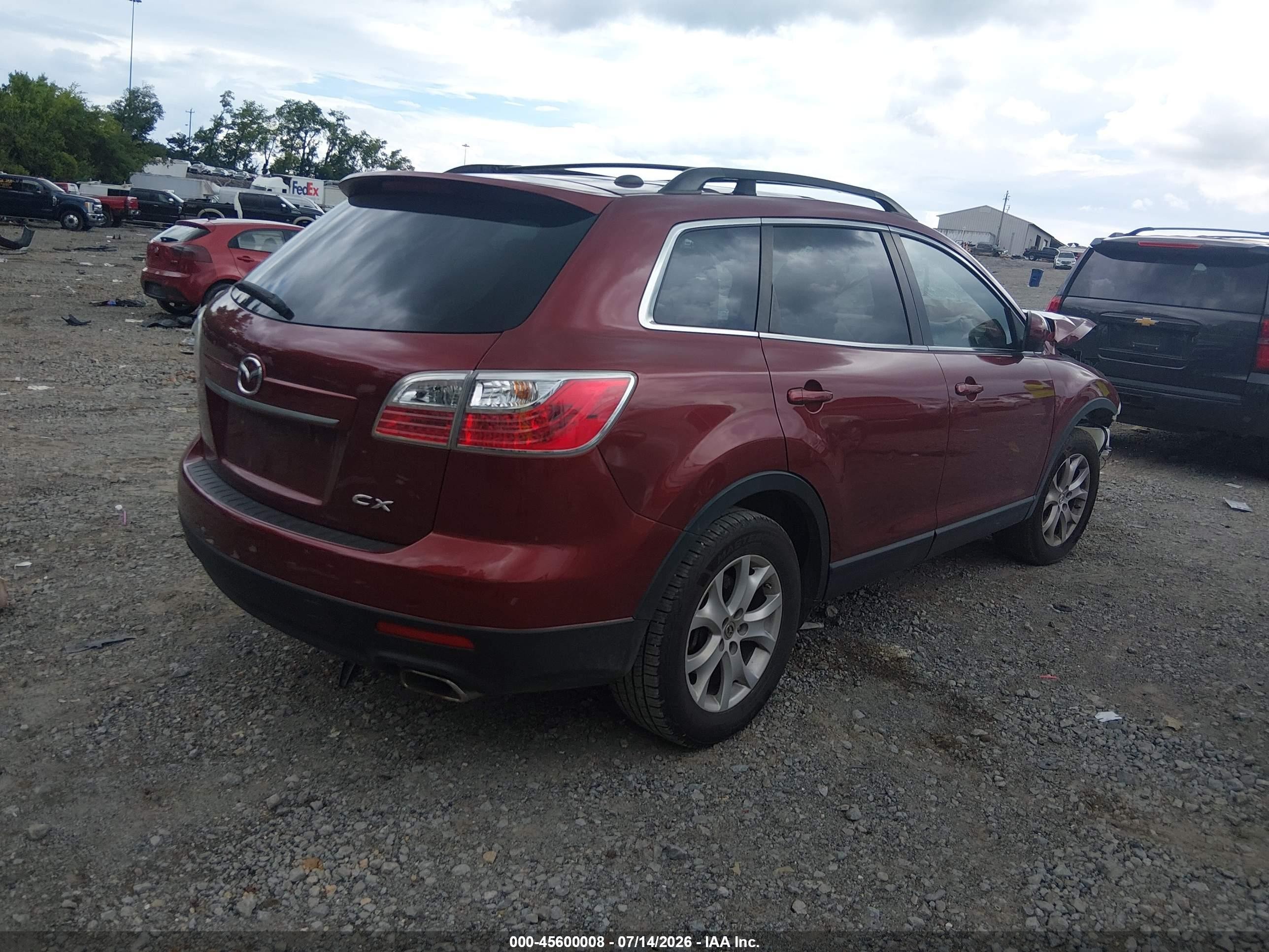 2012 Mazda Cx-9 Touring Red vin: JM3TB2CA0C0354507