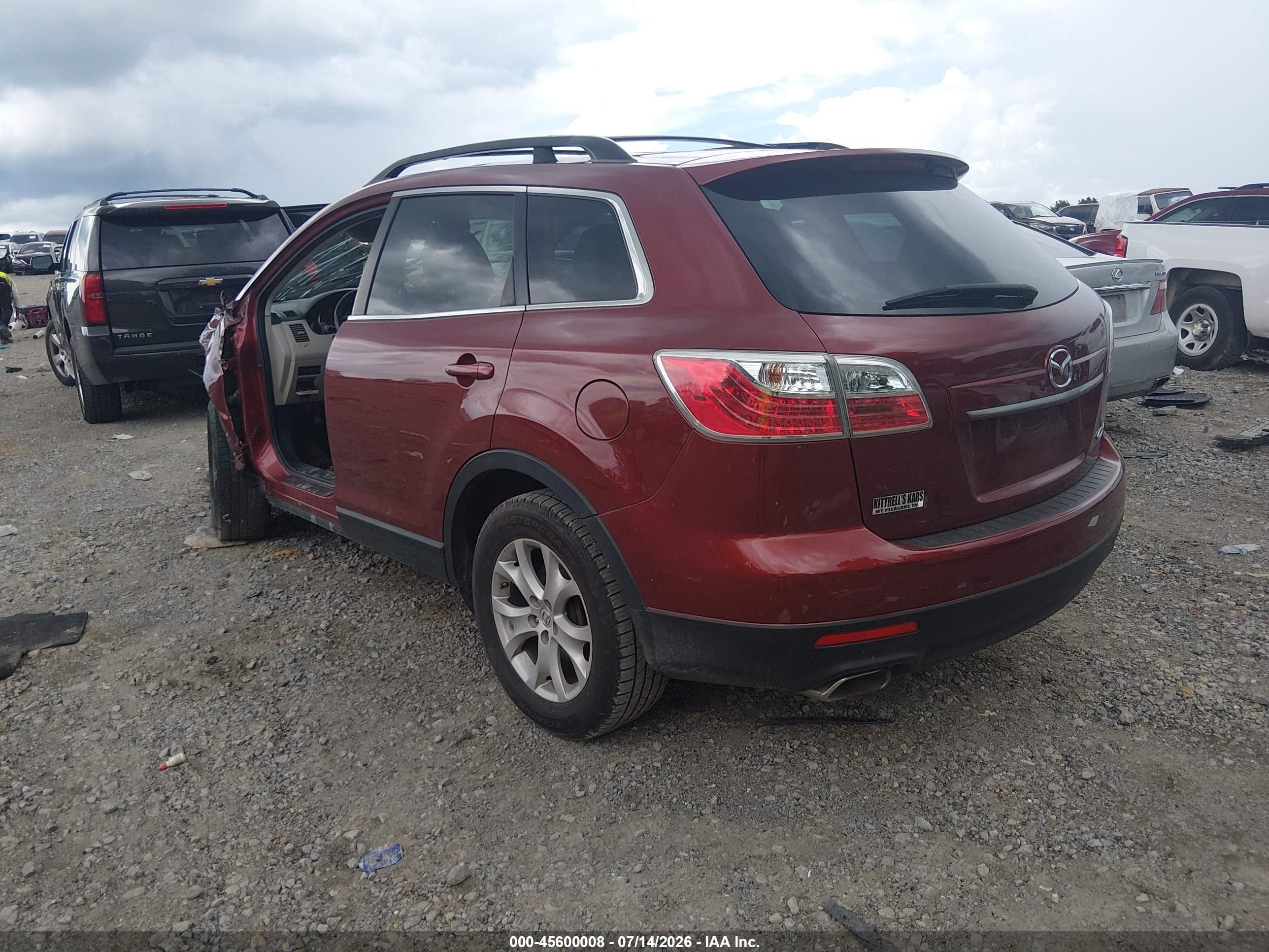 2012 Mazda Cx-9 Touring Red vin: JM3TB2CA0C0354507