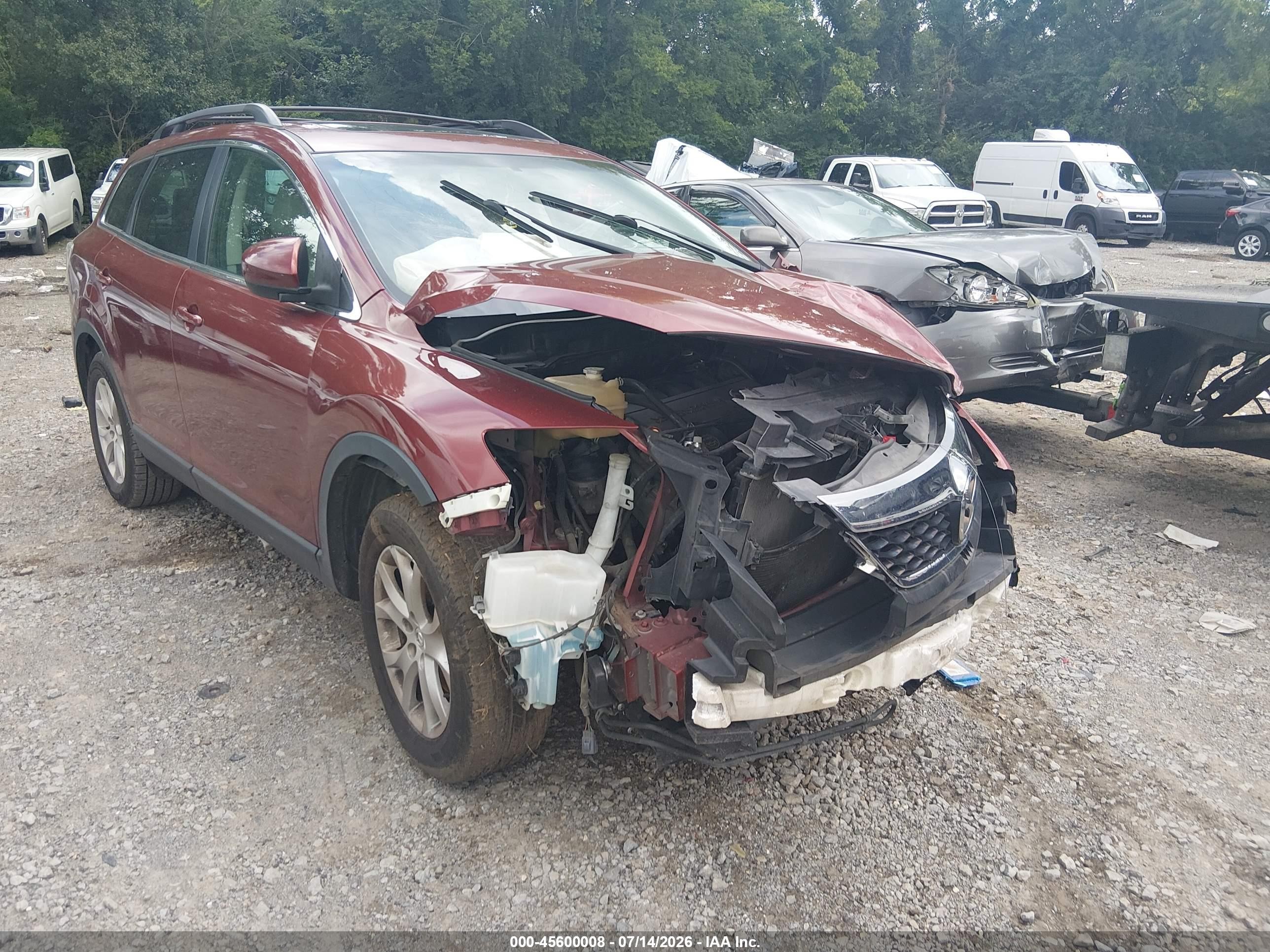 2012 Mazda Cx-9 Touring Red vin: JM3TB2CA0C0354507