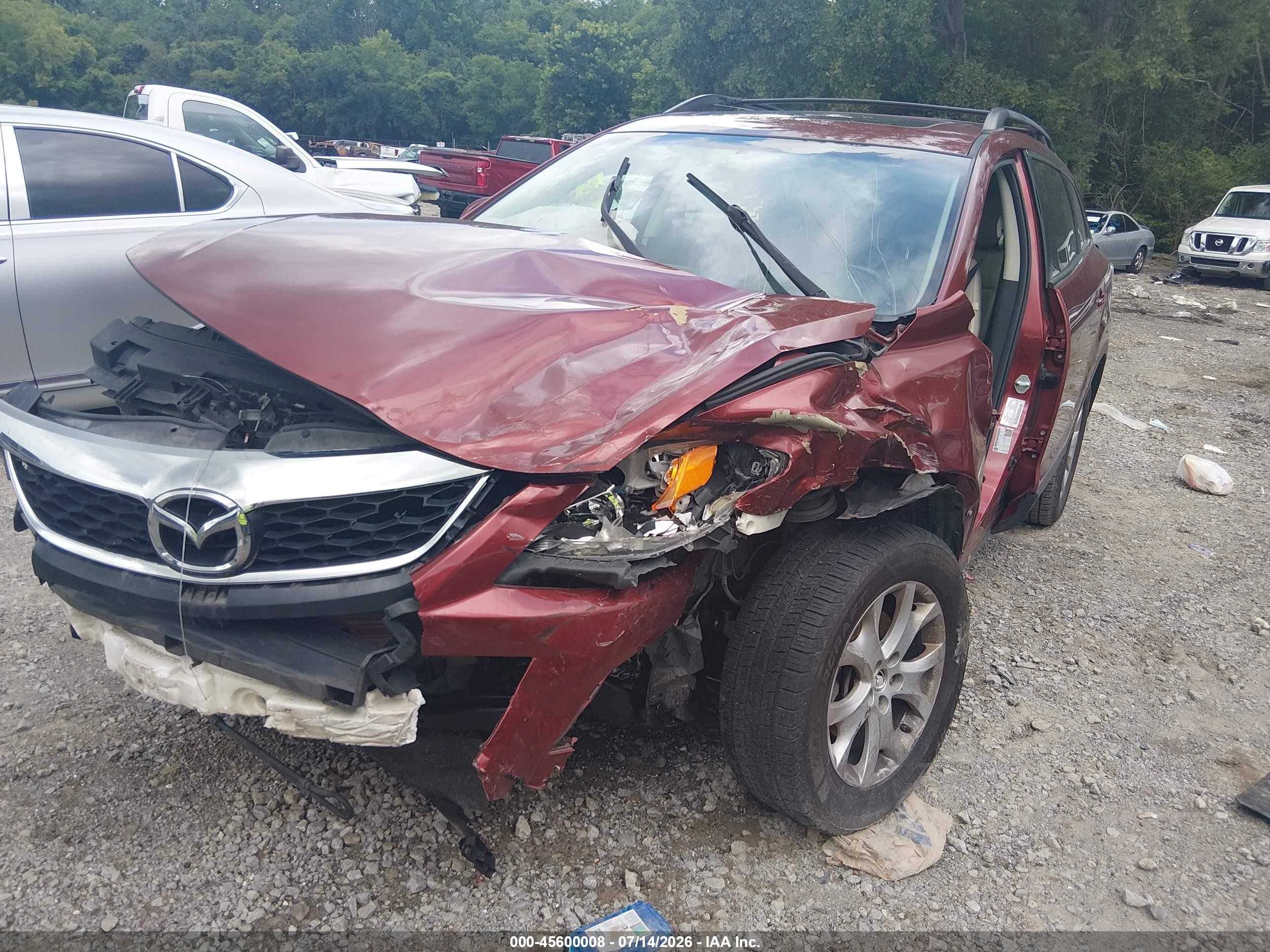 2012 Mazda Cx-9 Touring Red vin: JM3TB2CA0C0354507