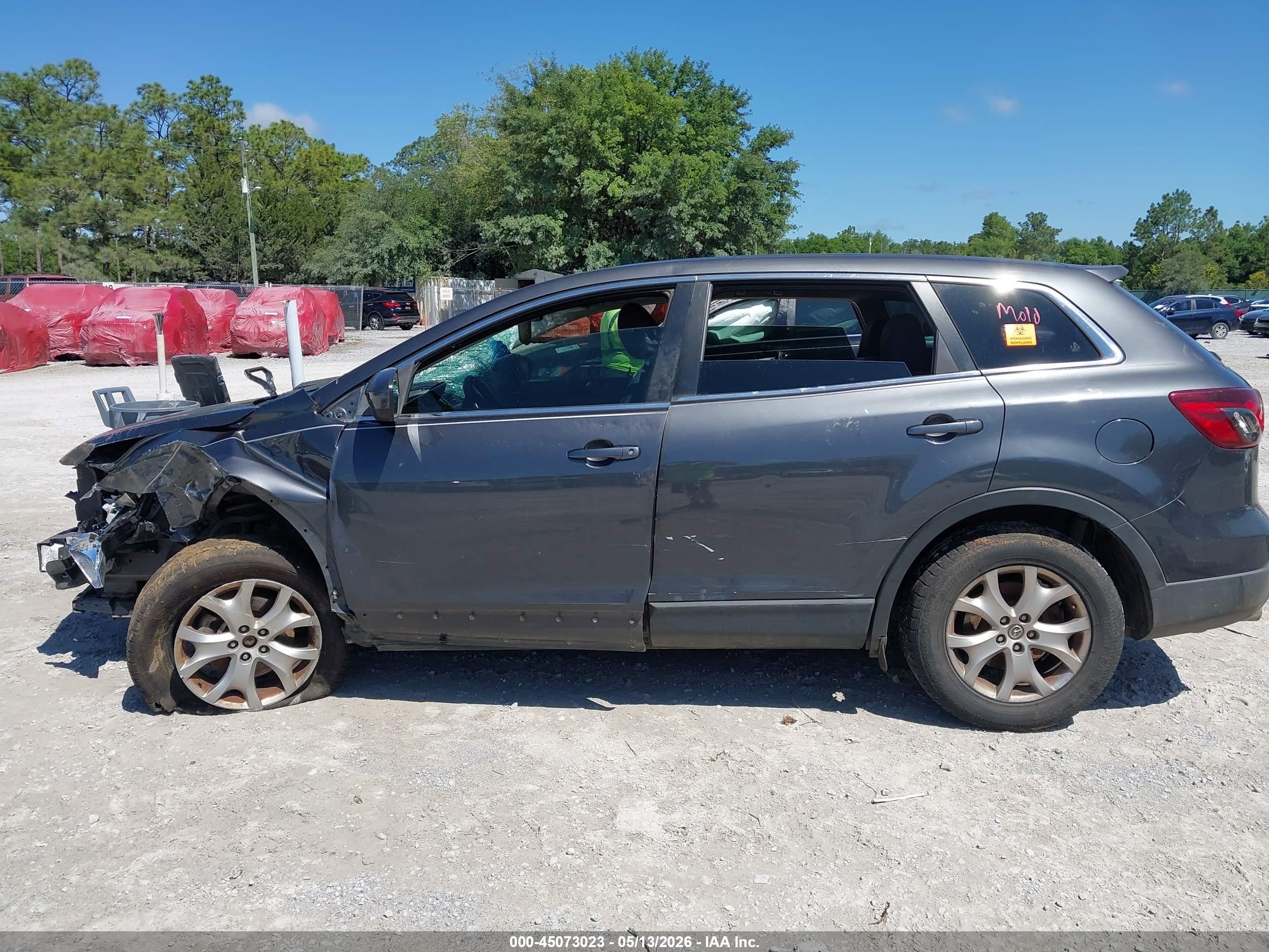 2015 Mazda Cx-9 Touring Gray vin: JM3TB2CA1F0455544