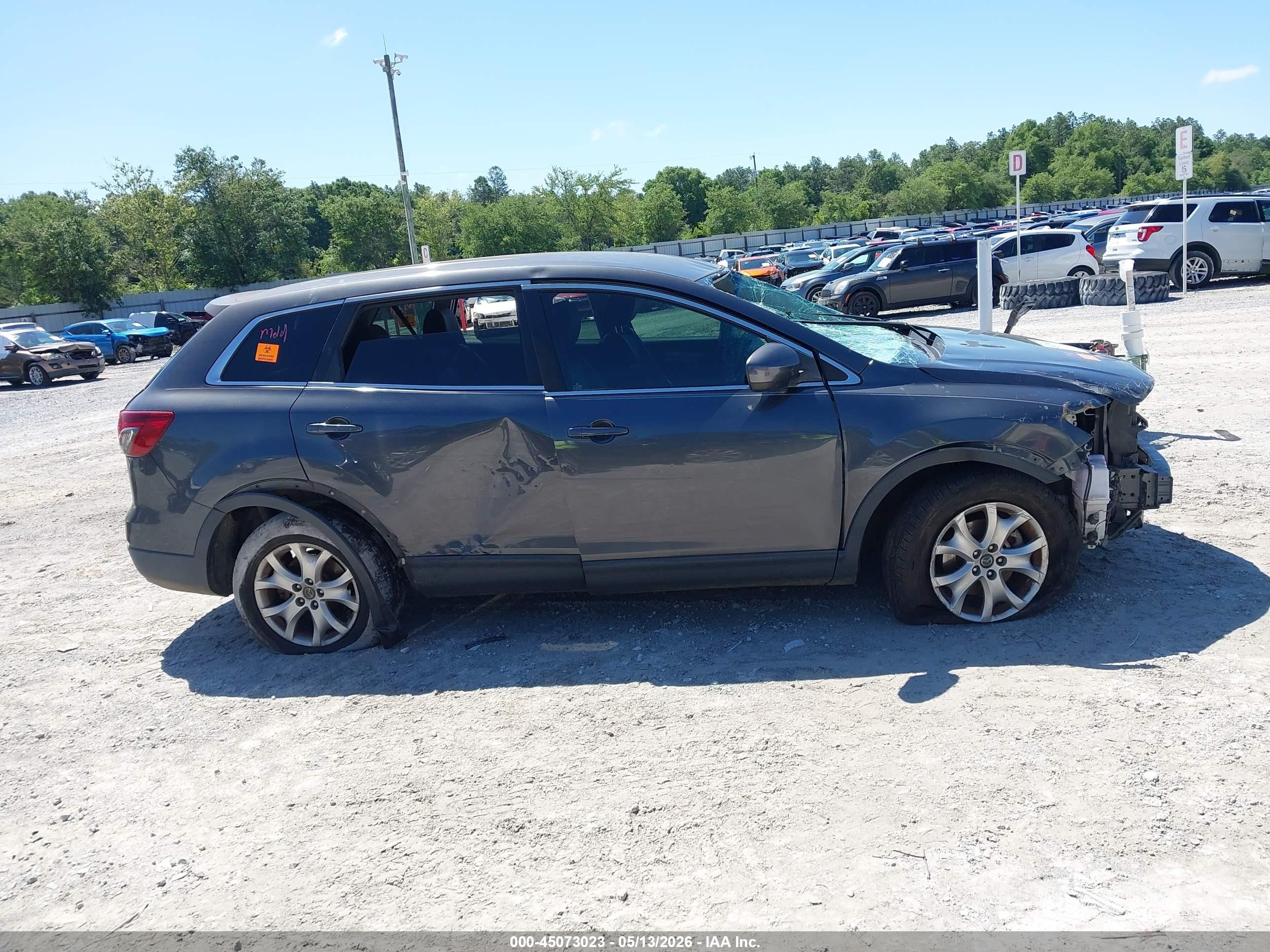 2015 Mazda Cx-9 Touring Gray vin: JM3TB2CA1F0455544