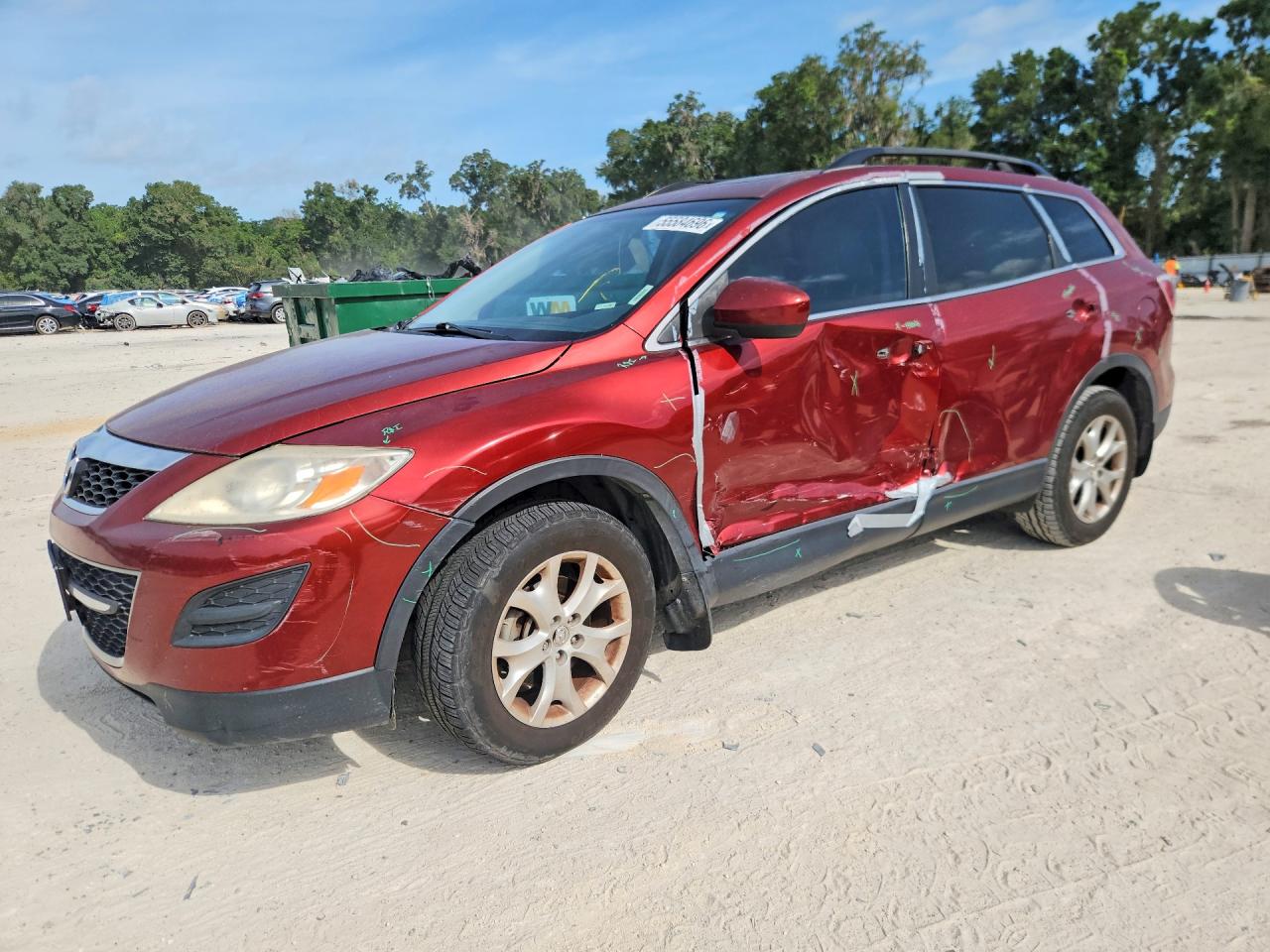 2011 Mazda Cx-9 Burgundy vin: JM3TB2CA2B0305405