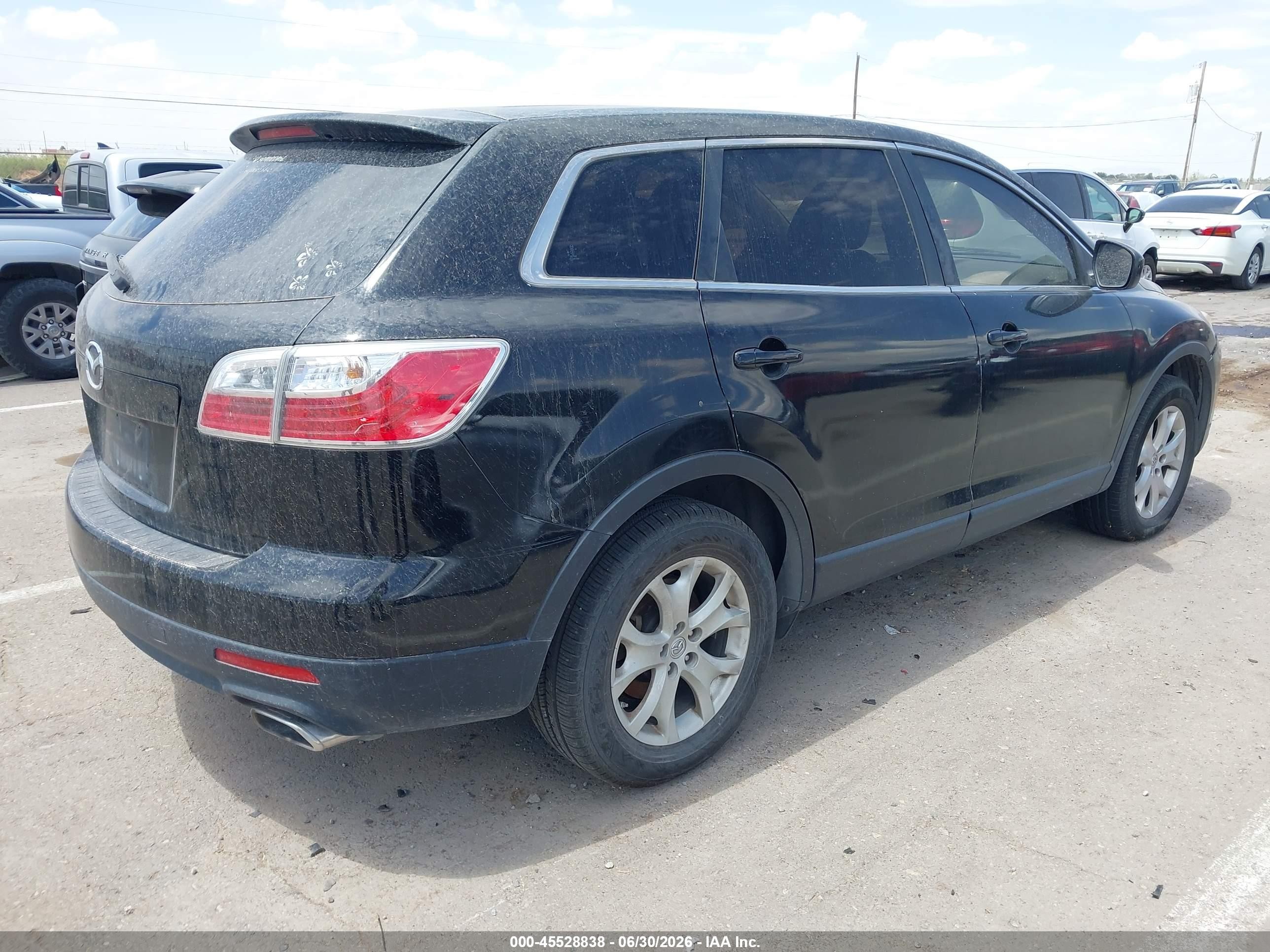 2012 Mazda Cx-9 Touring Black vin: JM3TB2CA3C0337295