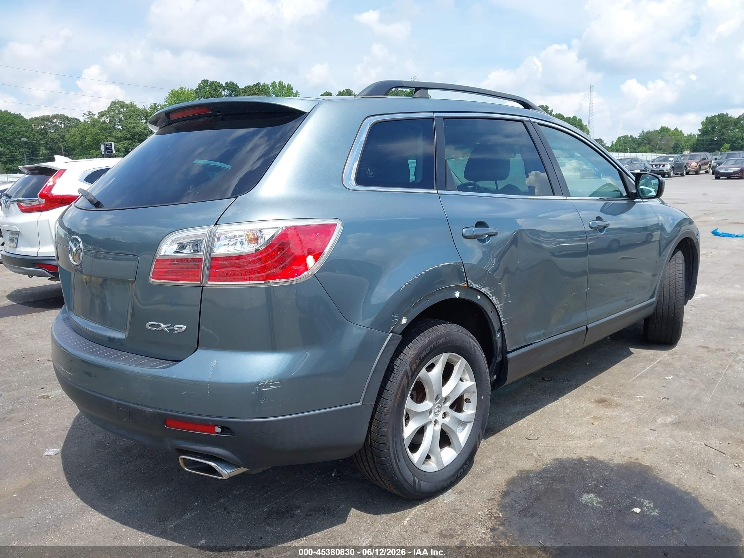 2012 Mazda Cx-9 Touring Light Blue vin: JM3TB2CA4C0363923