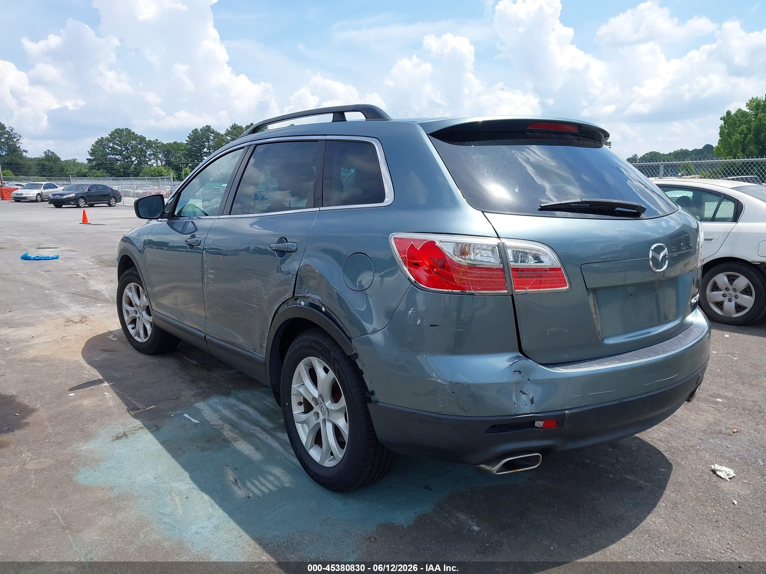 2012 Mazda Cx-9 Touring Light Blue vin: JM3TB2CA4C0363923