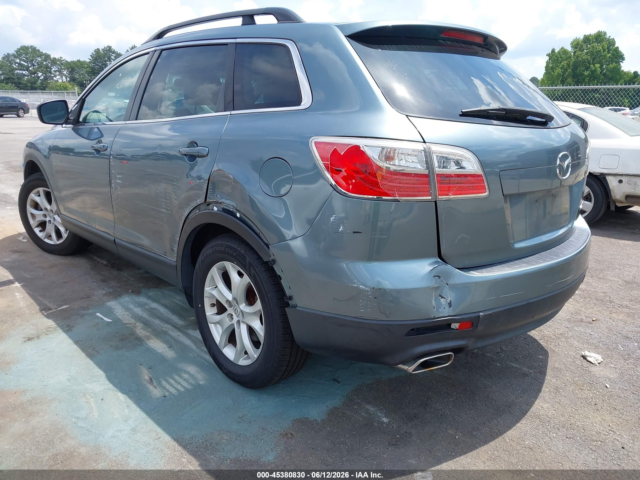 2012 Mazda Cx-9 Touring Light Blue vin: JM3TB2CA4C0363923