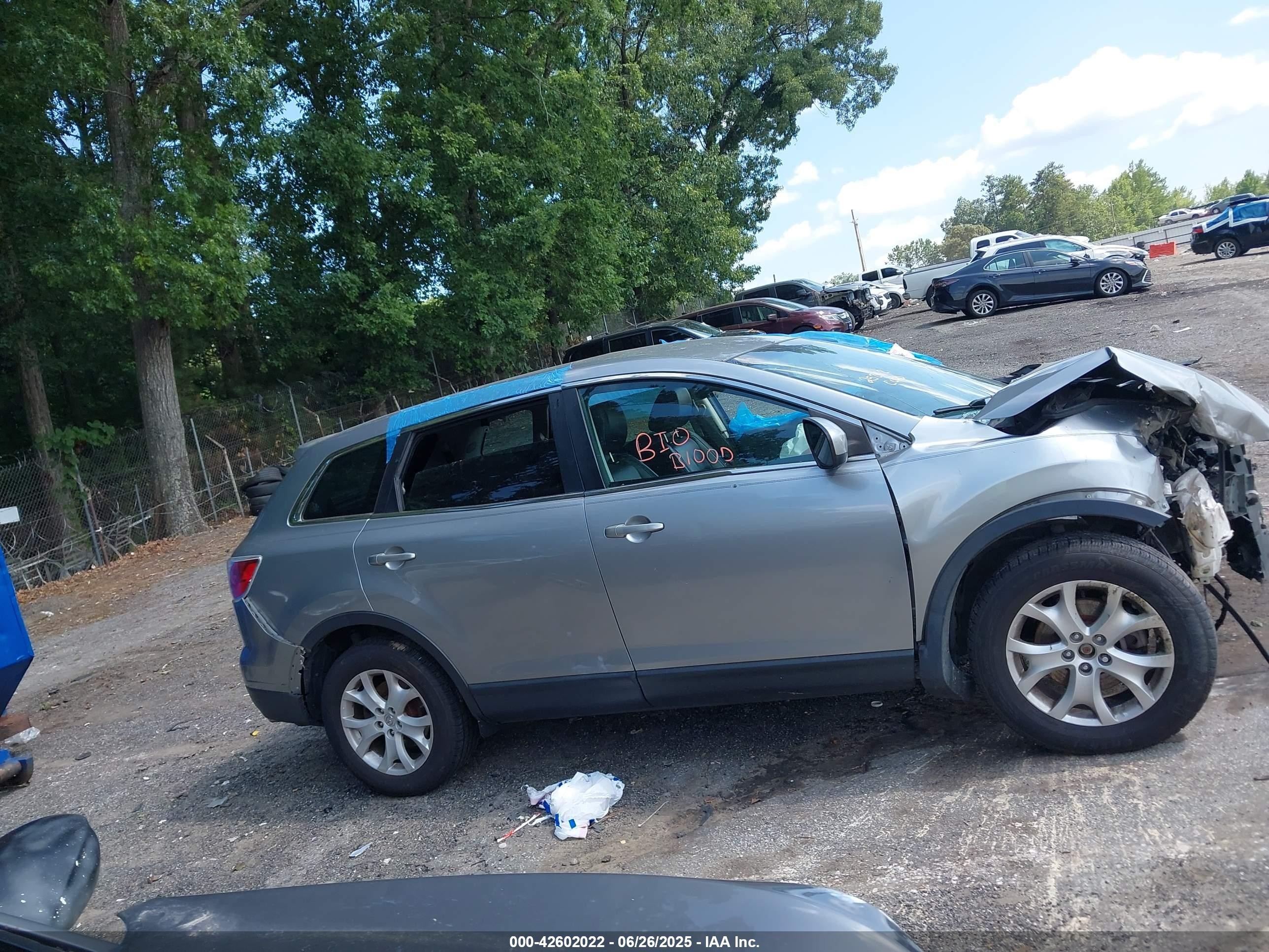 2012 Mazda Cx-9 Touring Gray vin: JM3TB2CA4C0366689