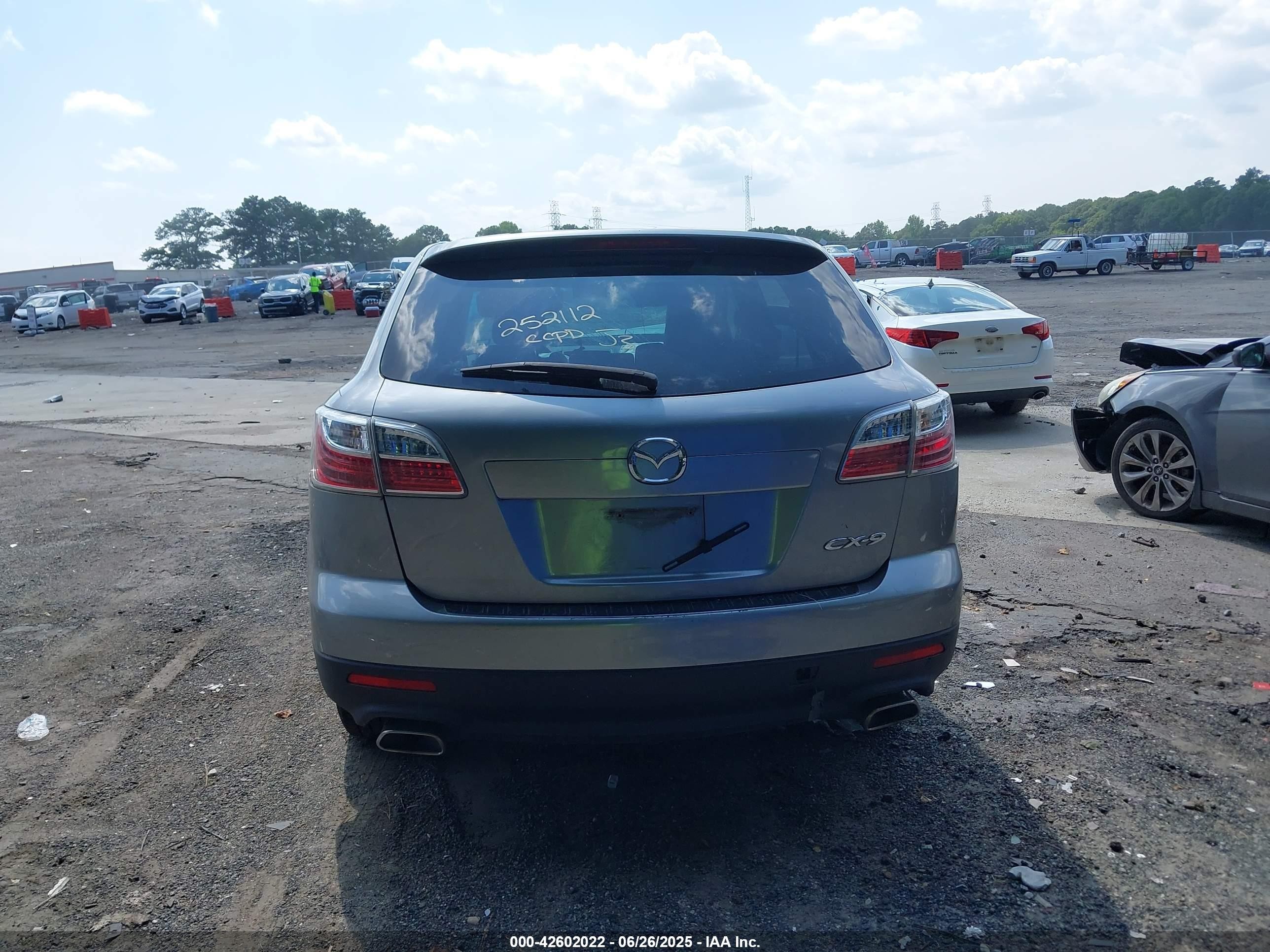 2012 Mazda Cx-9 Touring Gray vin: JM3TB2CA4C0366689