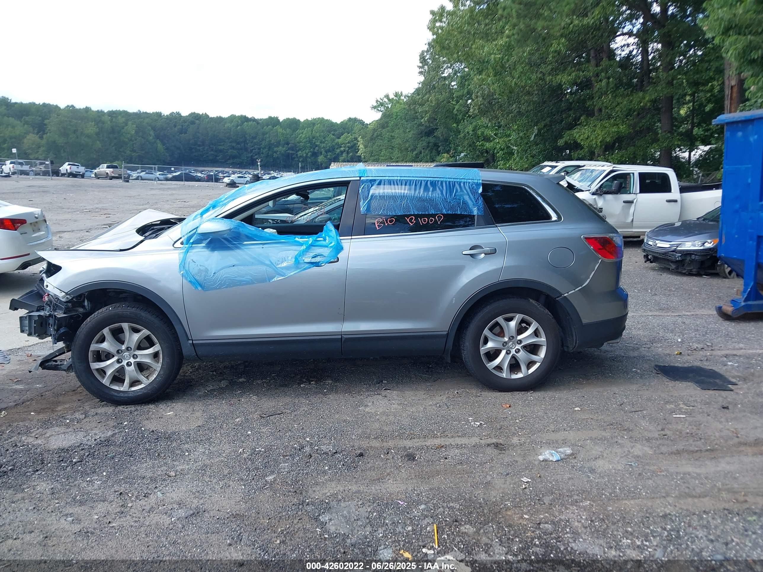 2012 Mazda Cx-9 Touring Gray vin: JM3TB2CA4C0366689