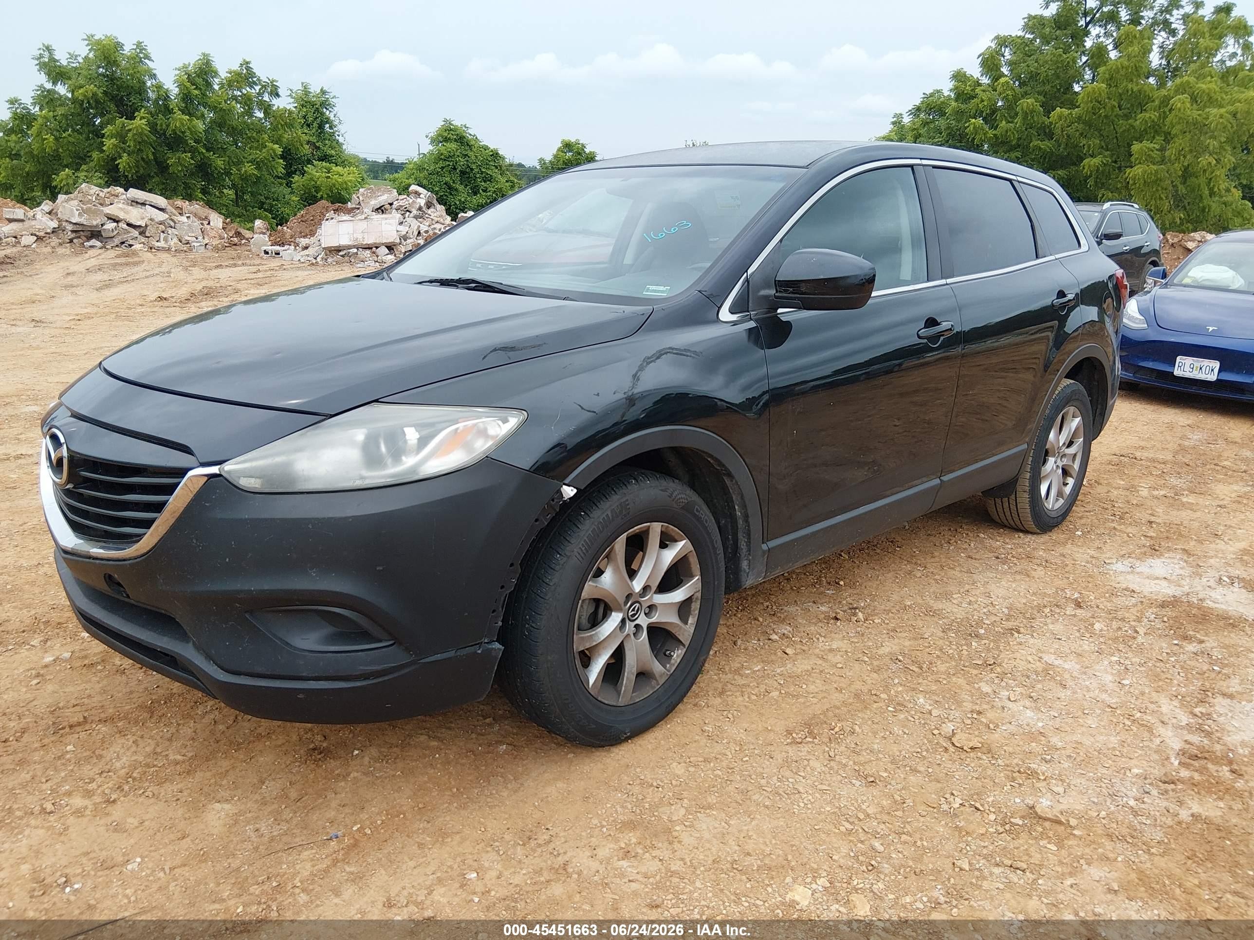 2014 Mazda Cx-9 Touring Black vin: JM3TB2CA4E0433942