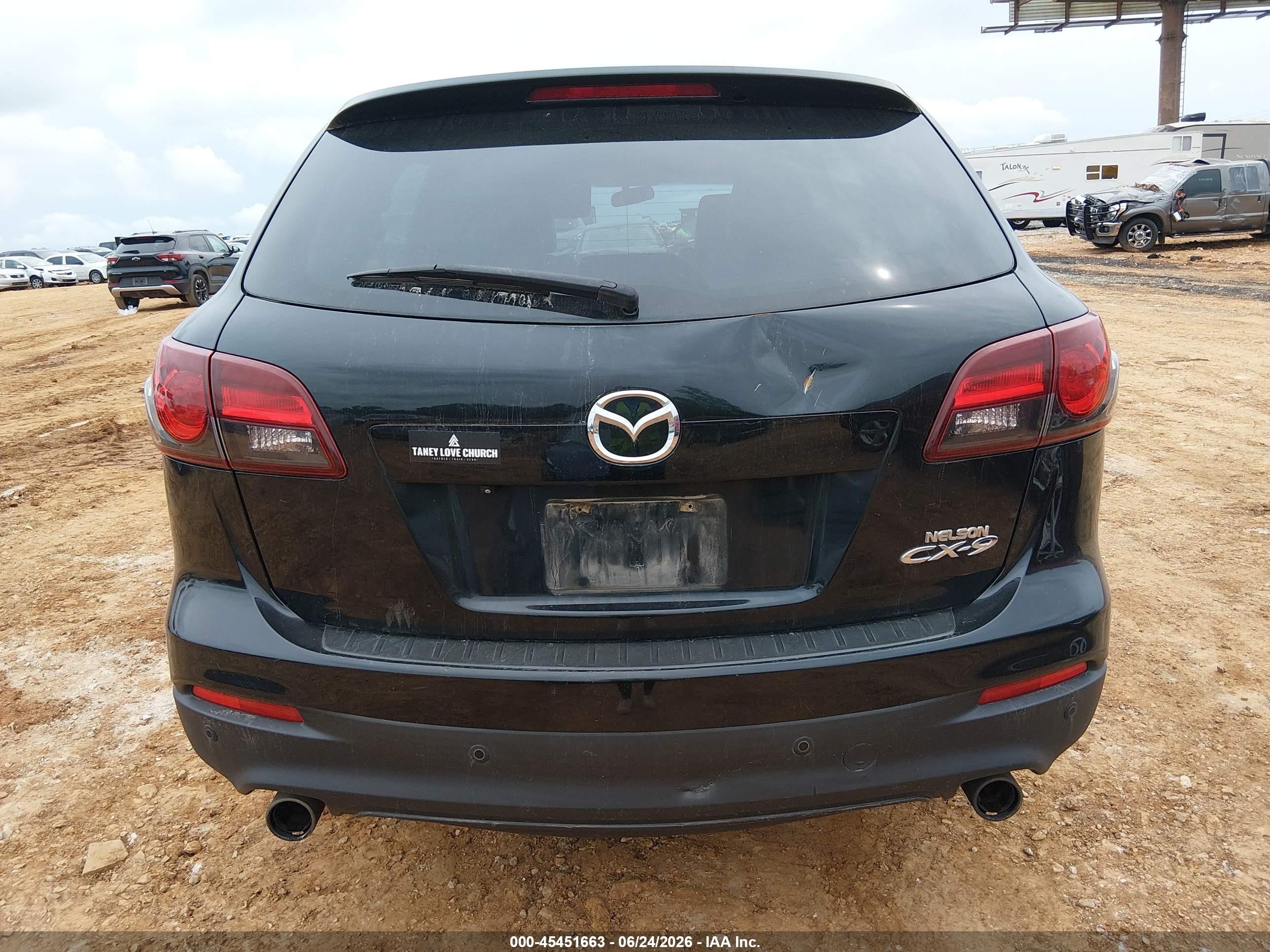 2014 Mazda Cx-9 Touring Black vin: JM3TB2CA4E0433942