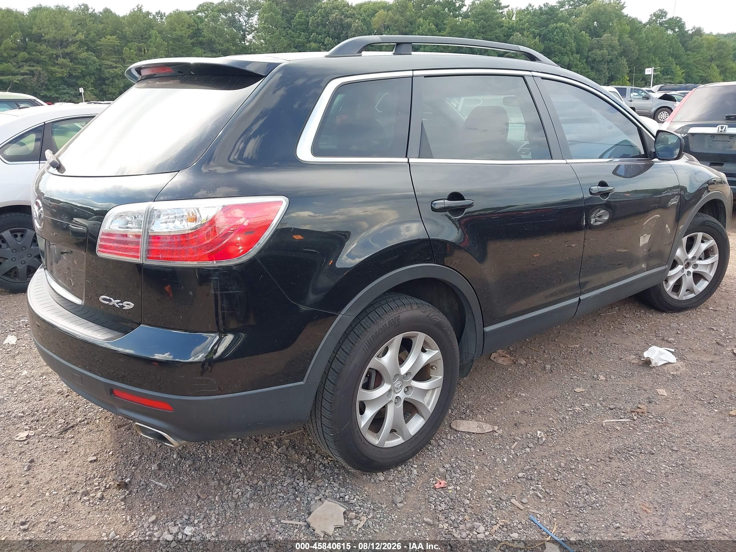 2011 Mazda Cx-9 Touring Black vin: JM3TB2CA5B0304524