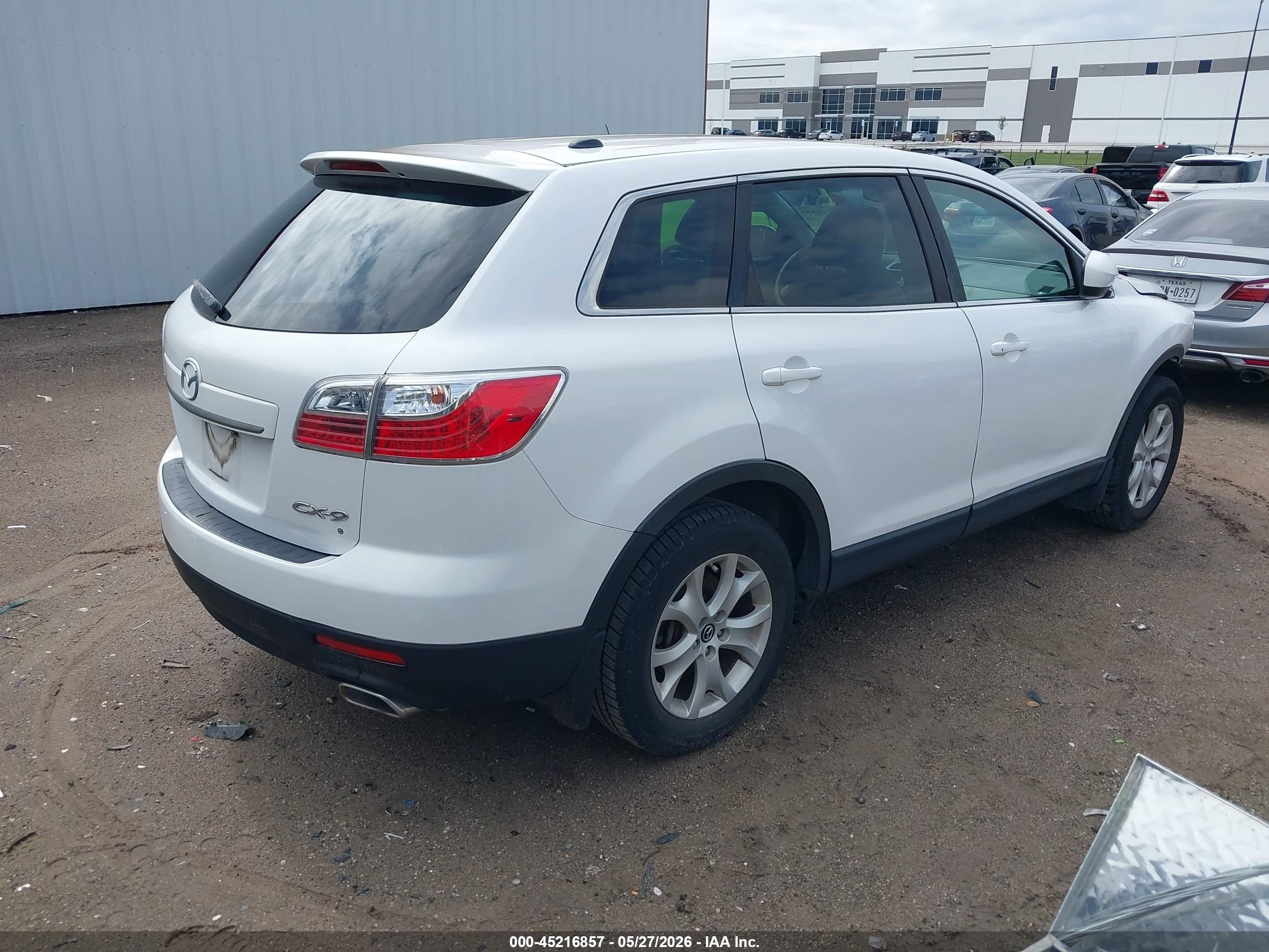 2011 Mazda Cx-9 Touring White vin: JM3TB2CA5B0315863