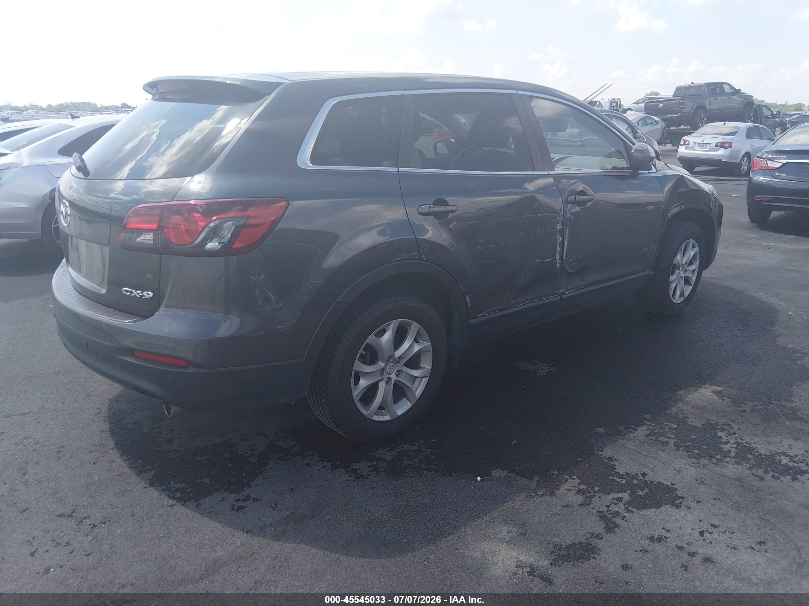2015 Mazda Cx-9 Touring Black vin: JM3TB2CA5F0452050