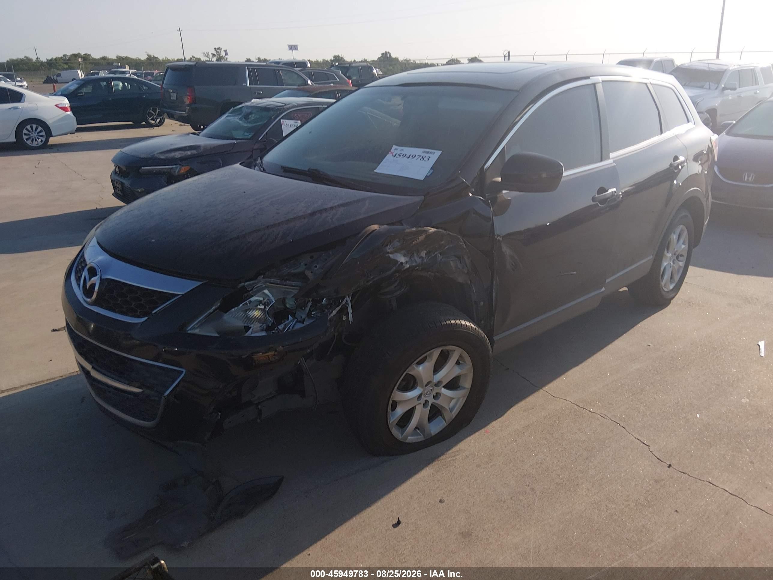 2012 Mazda Cx-9 Touring Black vin: JM3TB2CA6C0338778
