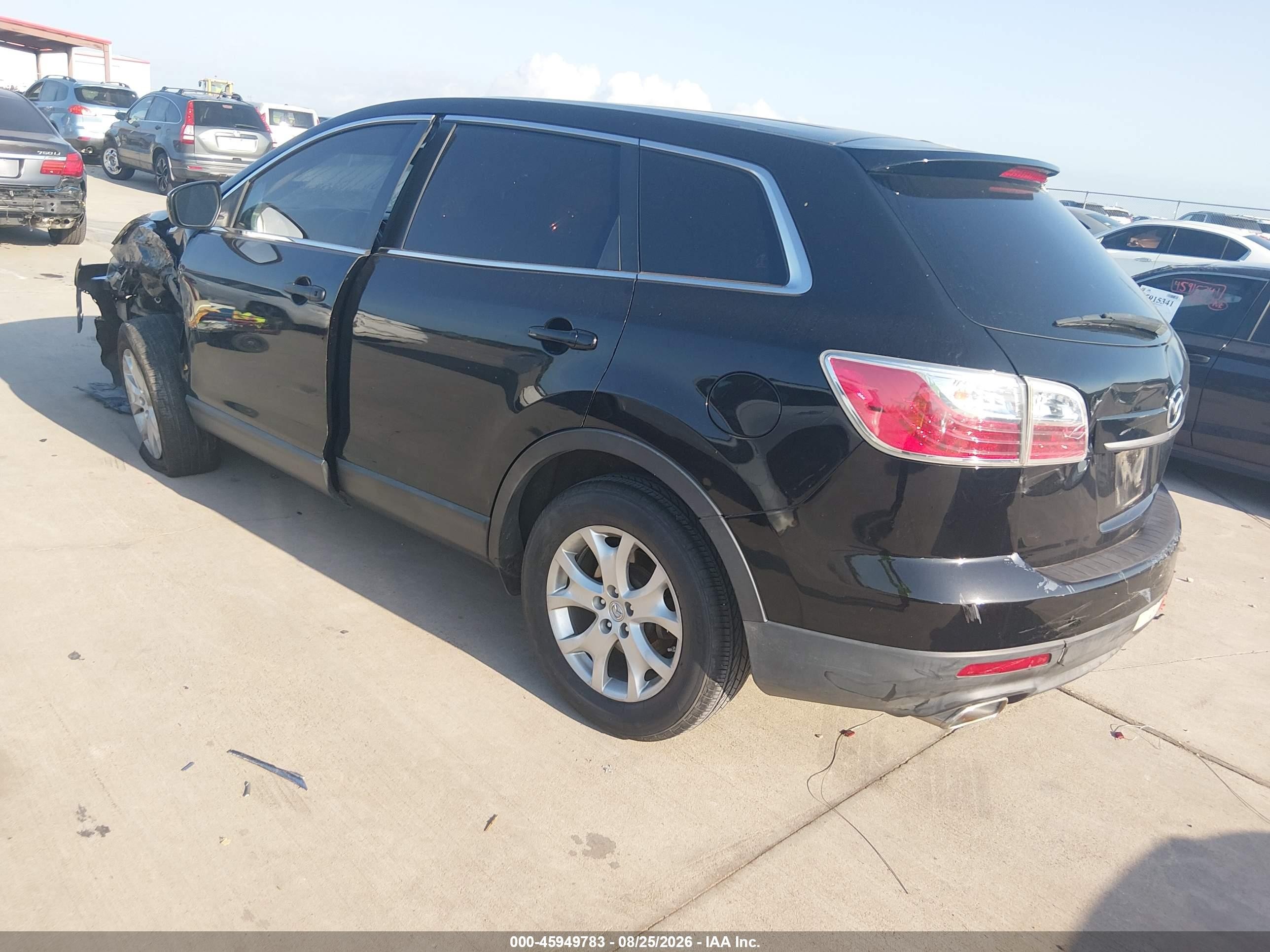 2012 Mazda Cx-9 Touring Black vin: JM3TB2CA6C0338778