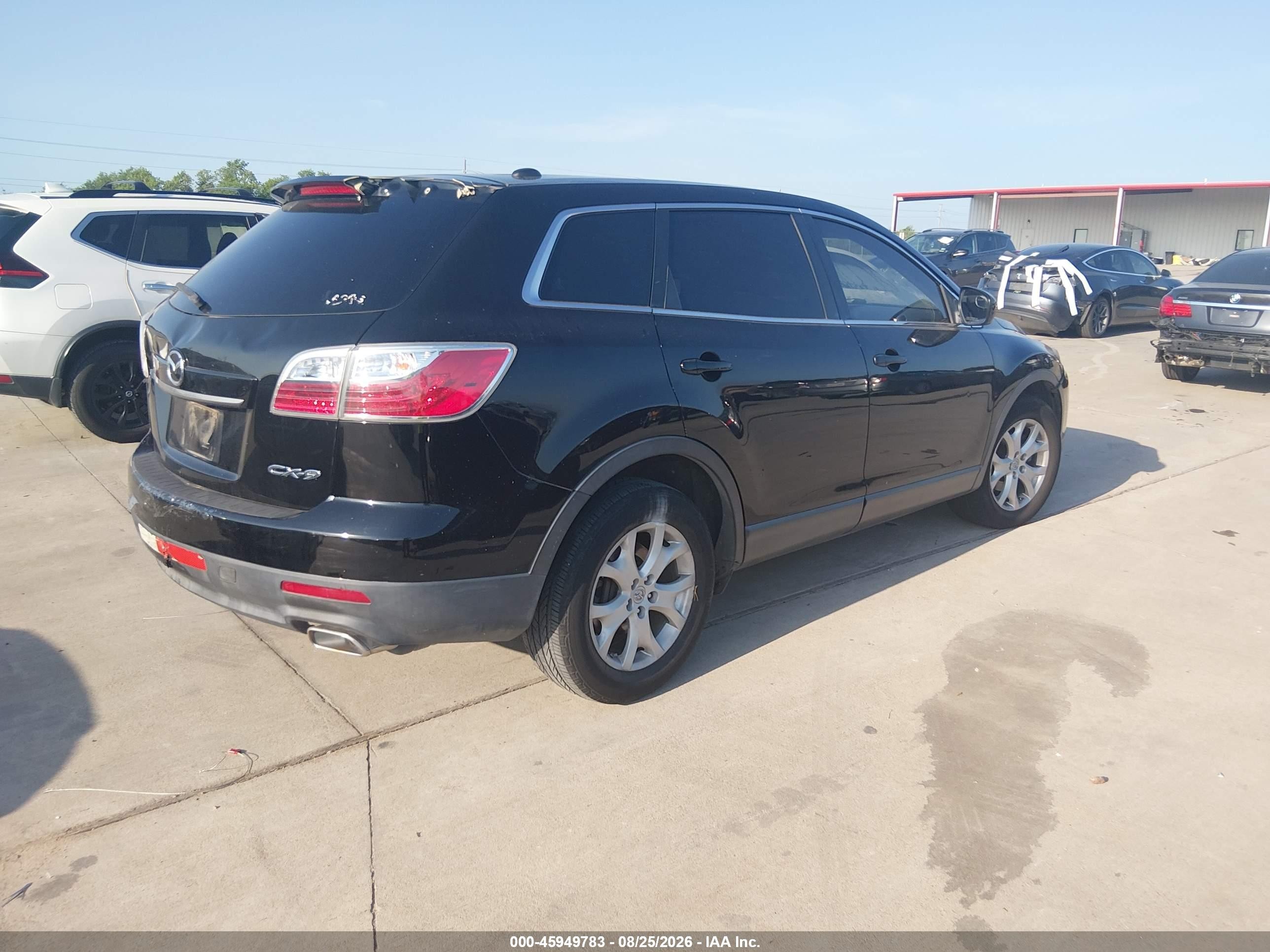 2012 Mazda Cx-9 Touring Black vin: JM3TB2CA6C0338778