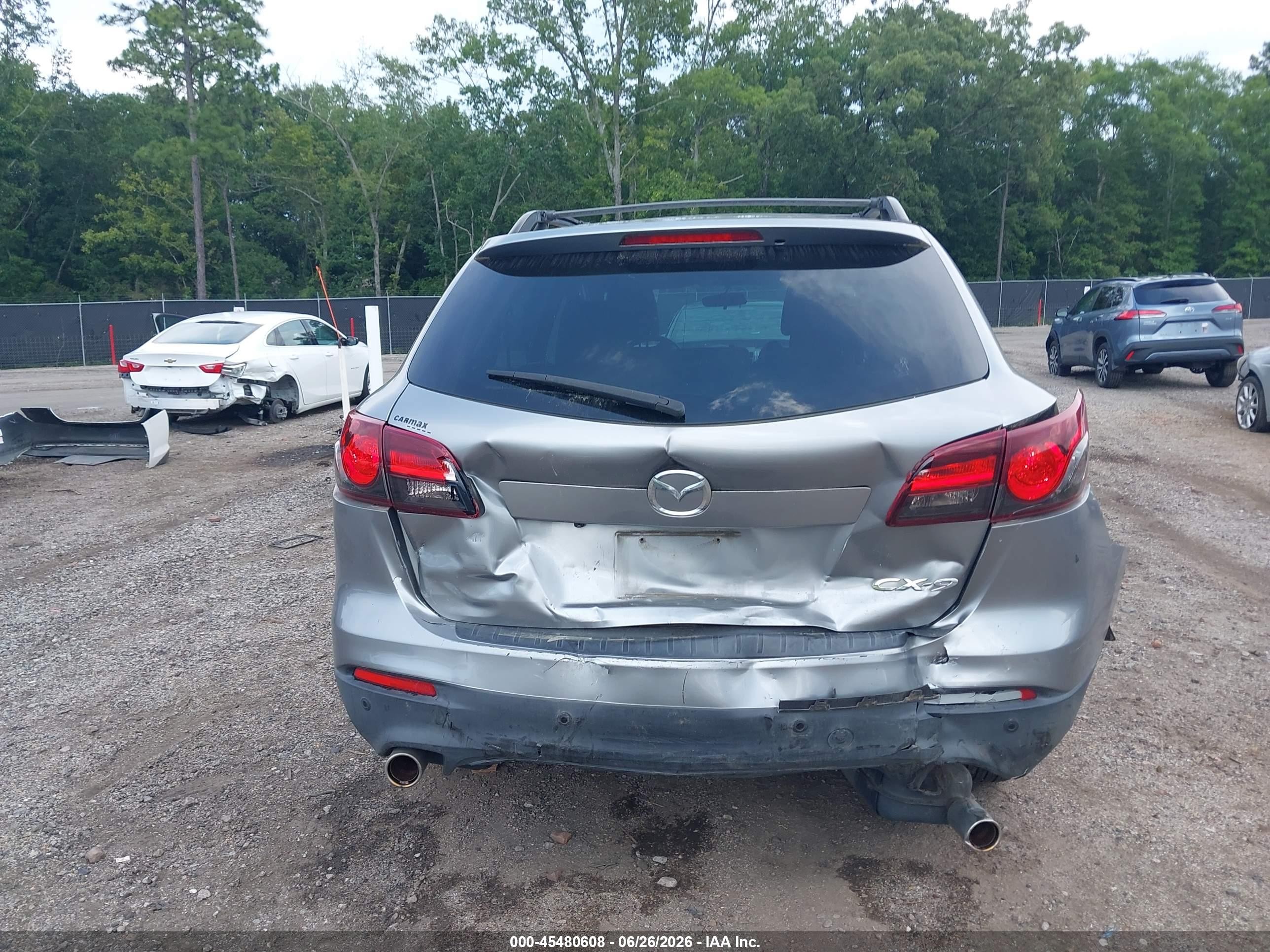 2013 Mazda Cx-9 Touring Gray vin: JM3TB2CA6D0408314