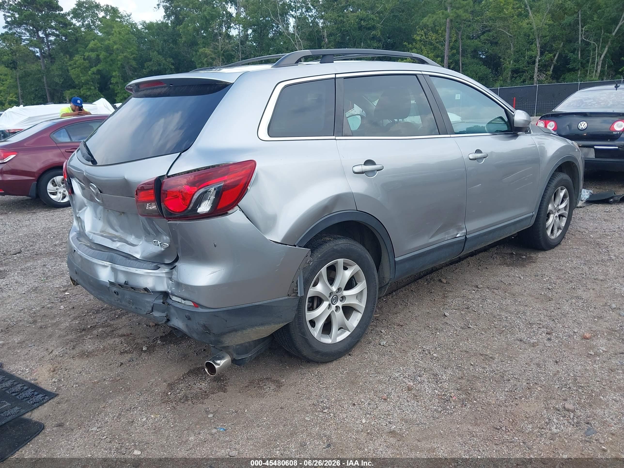 2013 Mazda Cx-9 Touring Gray vin: JM3TB2CA6D0408314