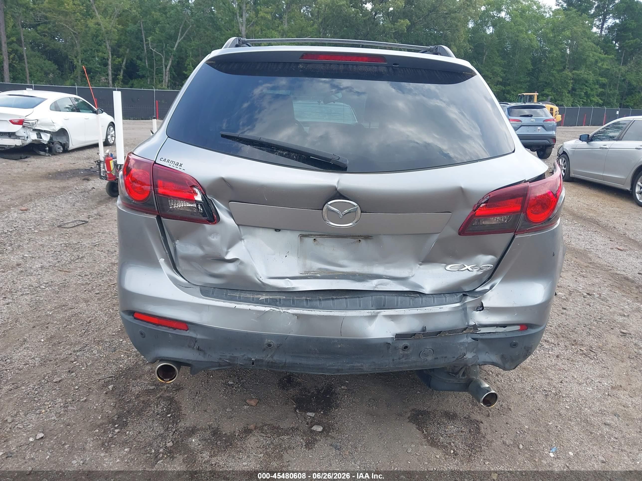 2013 Mazda Cx-9 Touring Gray vin: JM3TB2CA6D0408314