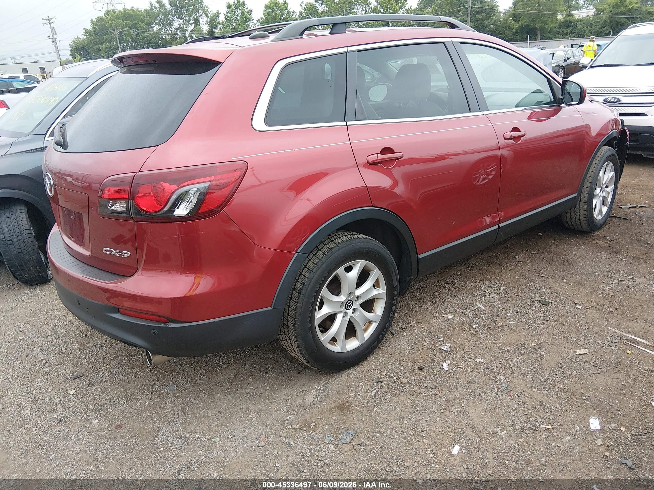 2013 Mazda Cx-9 Touring Burgundy vin: JM3TB2CA6D0409561