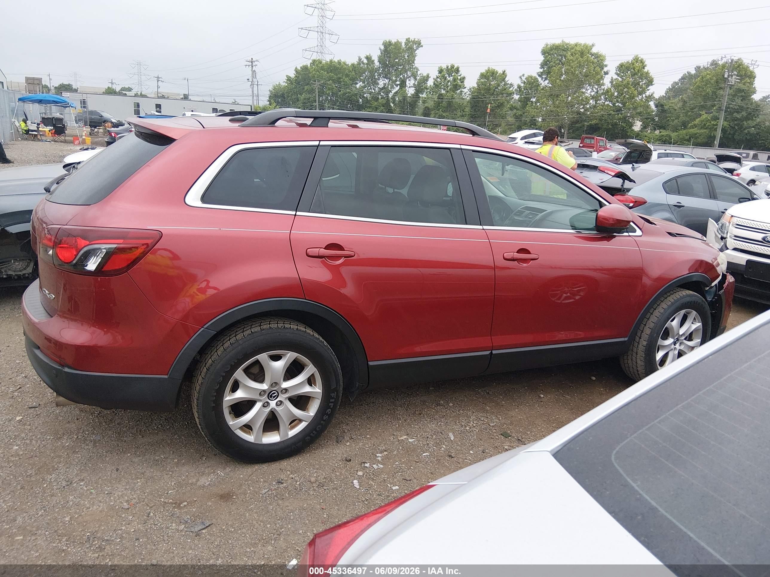 2013 Mazda Cx-9 Touring Burgundy vin: JM3TB2CA6D0409561