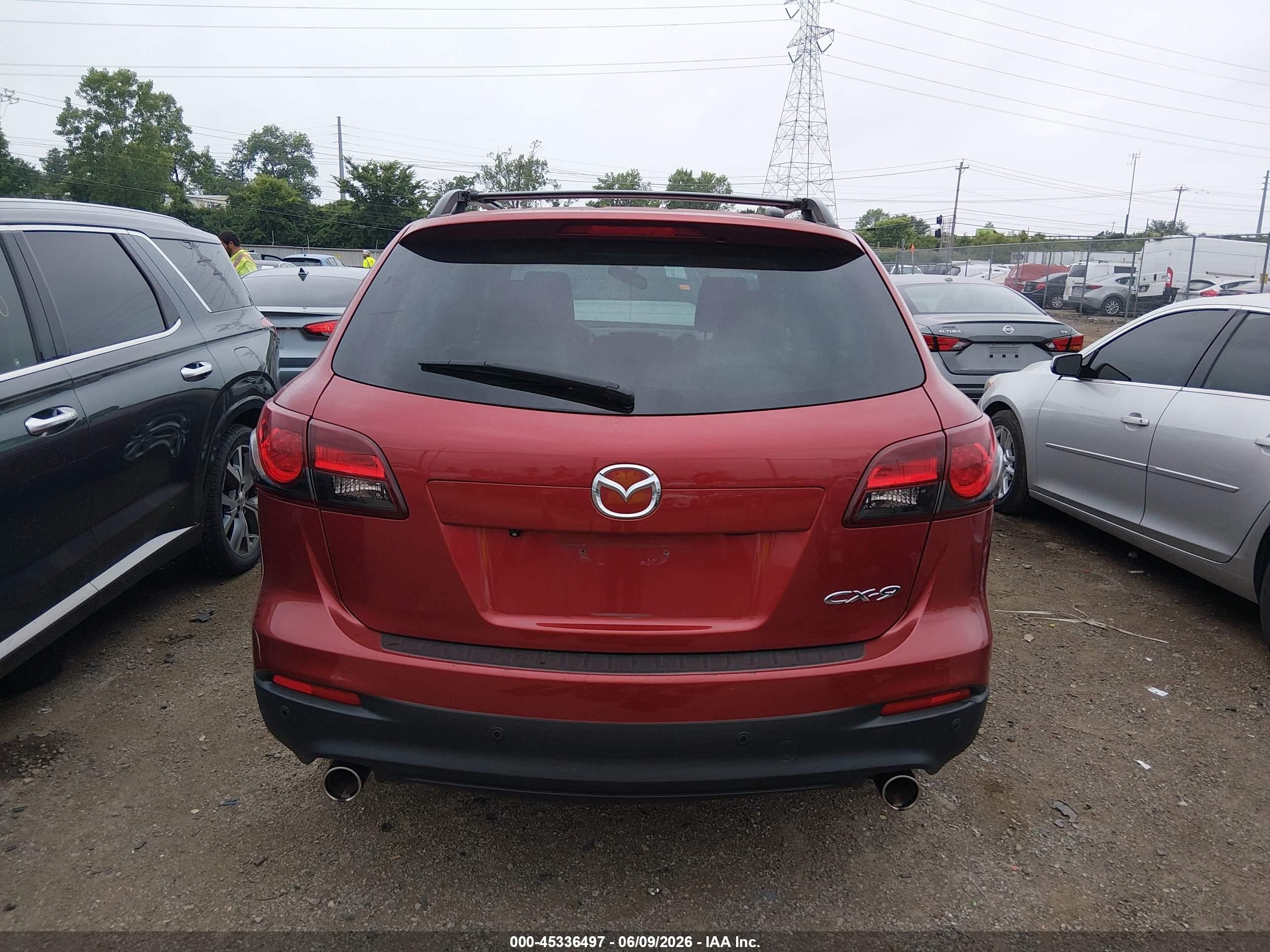 2013 Mazda Cx-9 Touring Burgundy vin: JM3TB2CA6D0409561