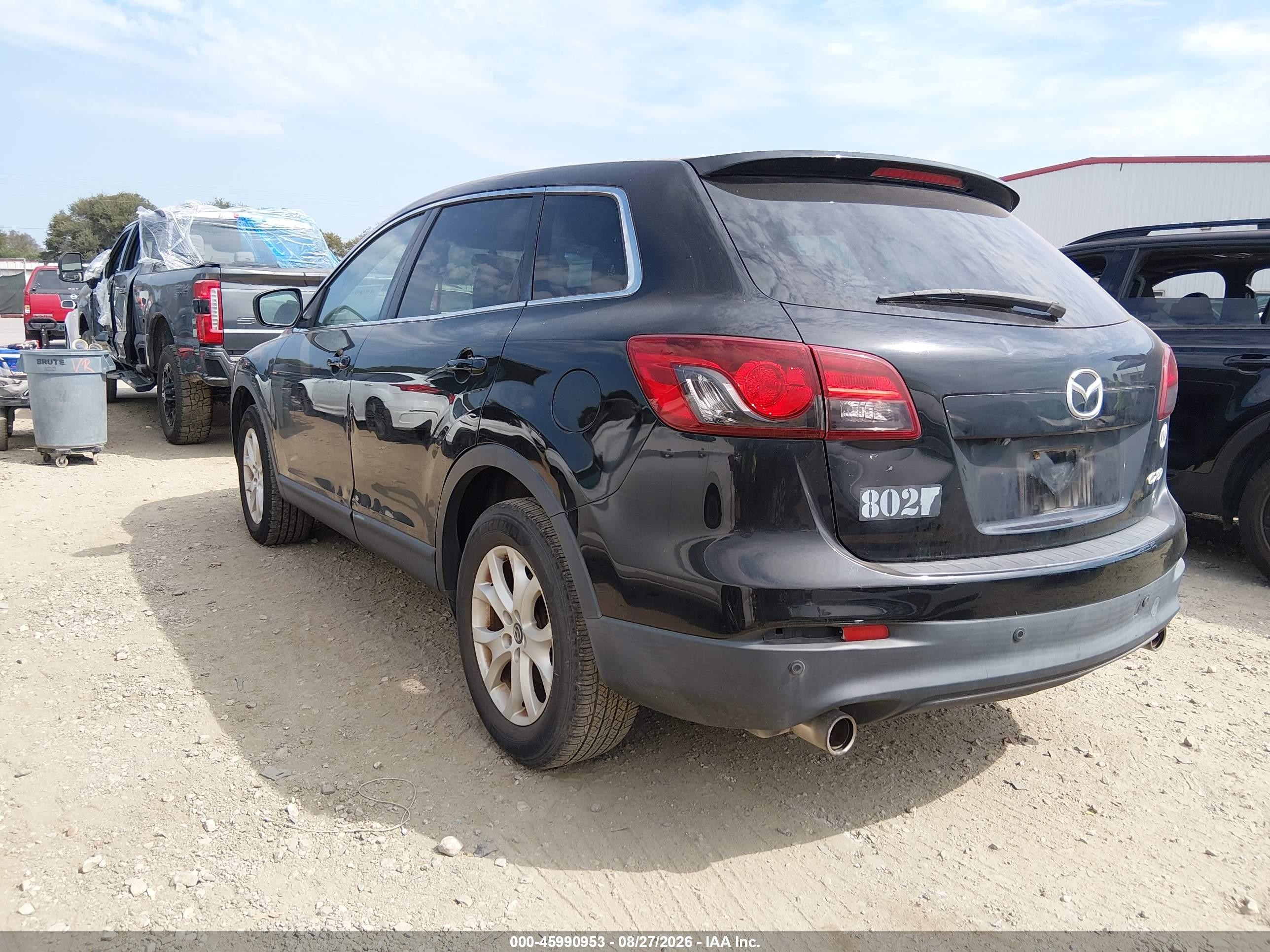 2013 Mazda Cx-9 Touring Black vin: JM3TB2CA6D0424013