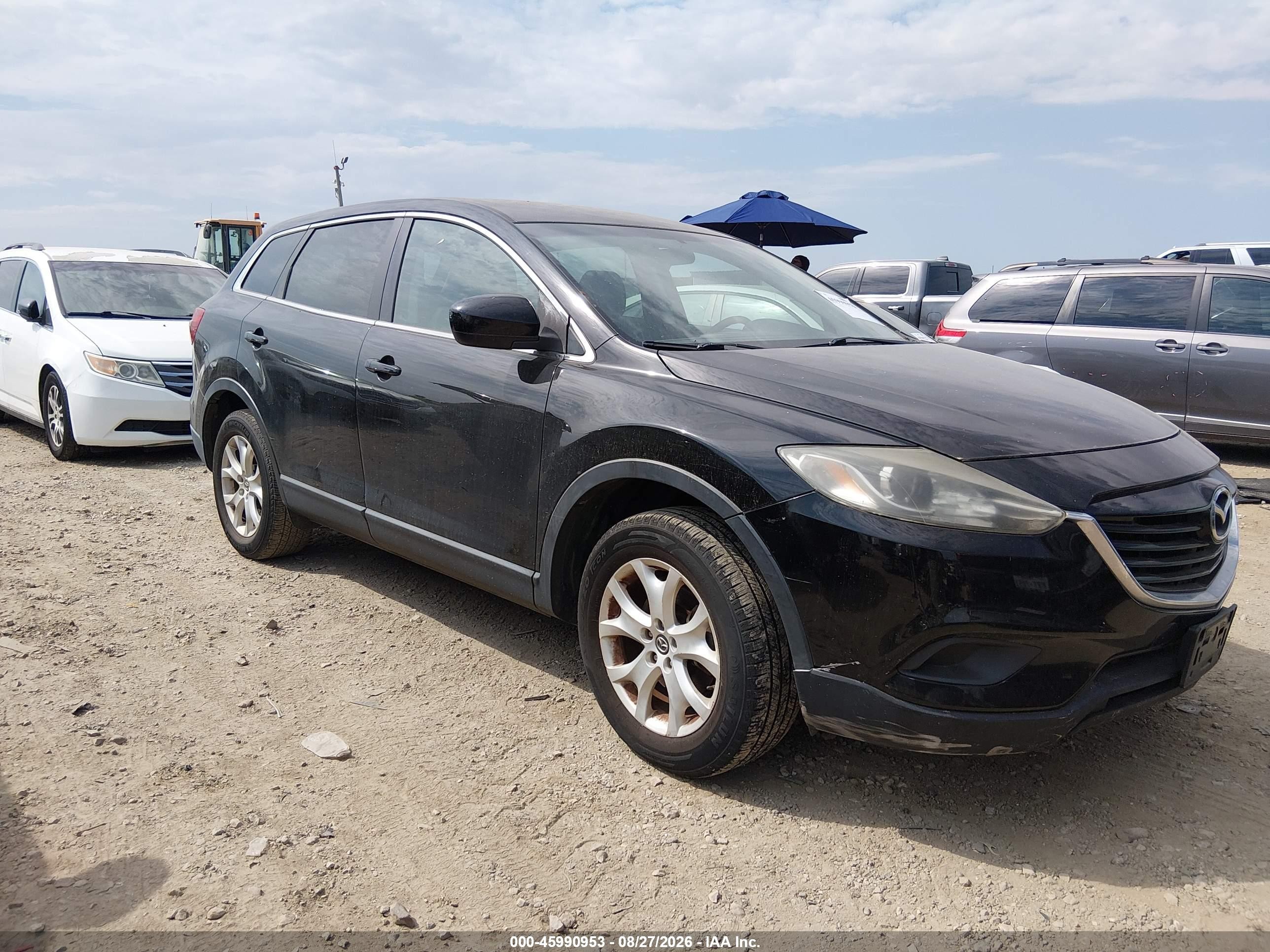 2013 Mazda Cx-9 Touring Black vin: JM3TB2CA6D0424013