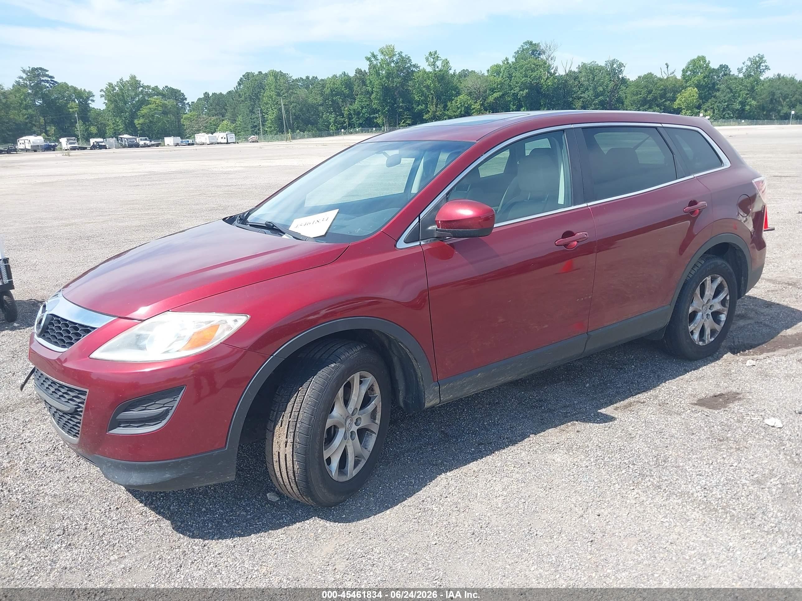2012 Mazda Cx-9 Touring Burgundy vin: JM3TB2CA7C0359381