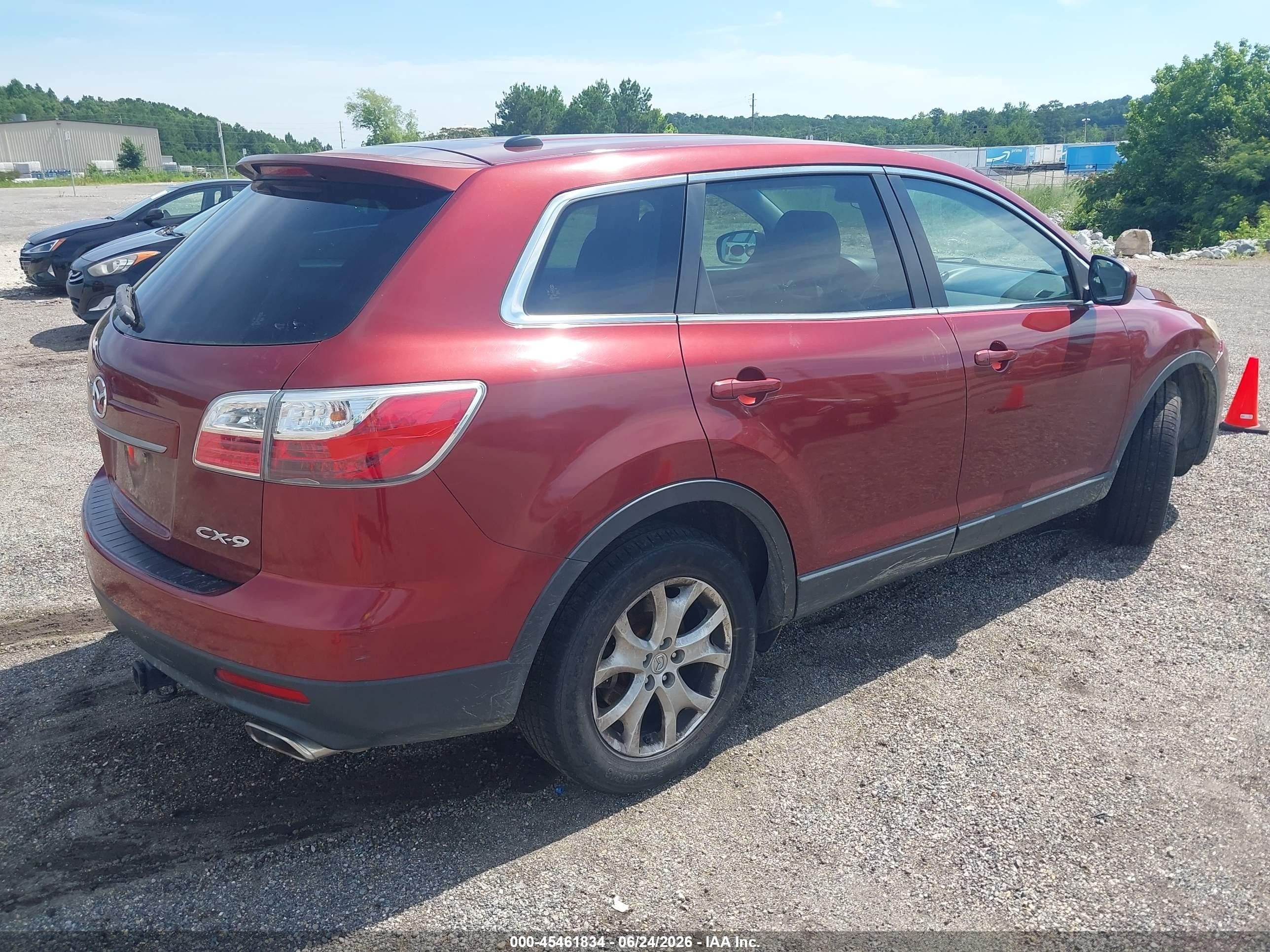 2012 Mazda Cx-9 Touring Burgundy vin: JM3TB2CA7C0359381