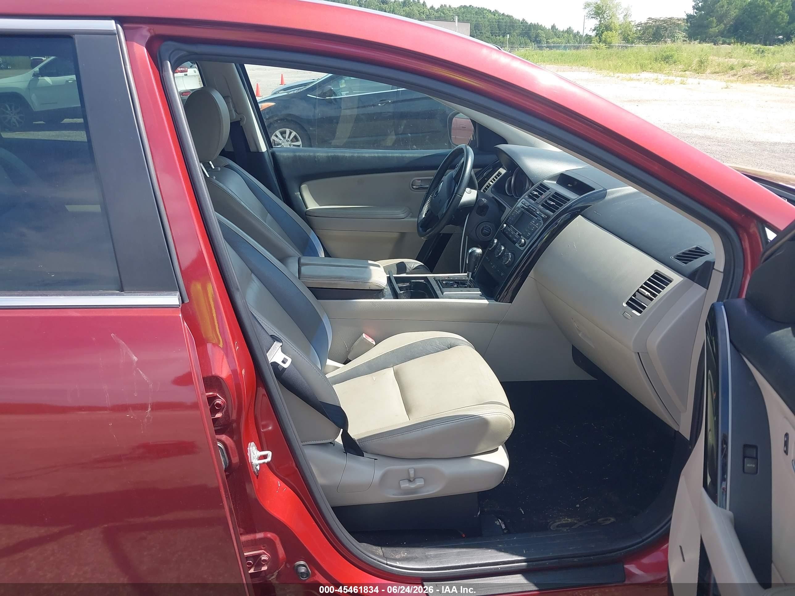 2012 Mazda Cx-9 Touring Burgundy vin: JM3TB2CA7C0359381
