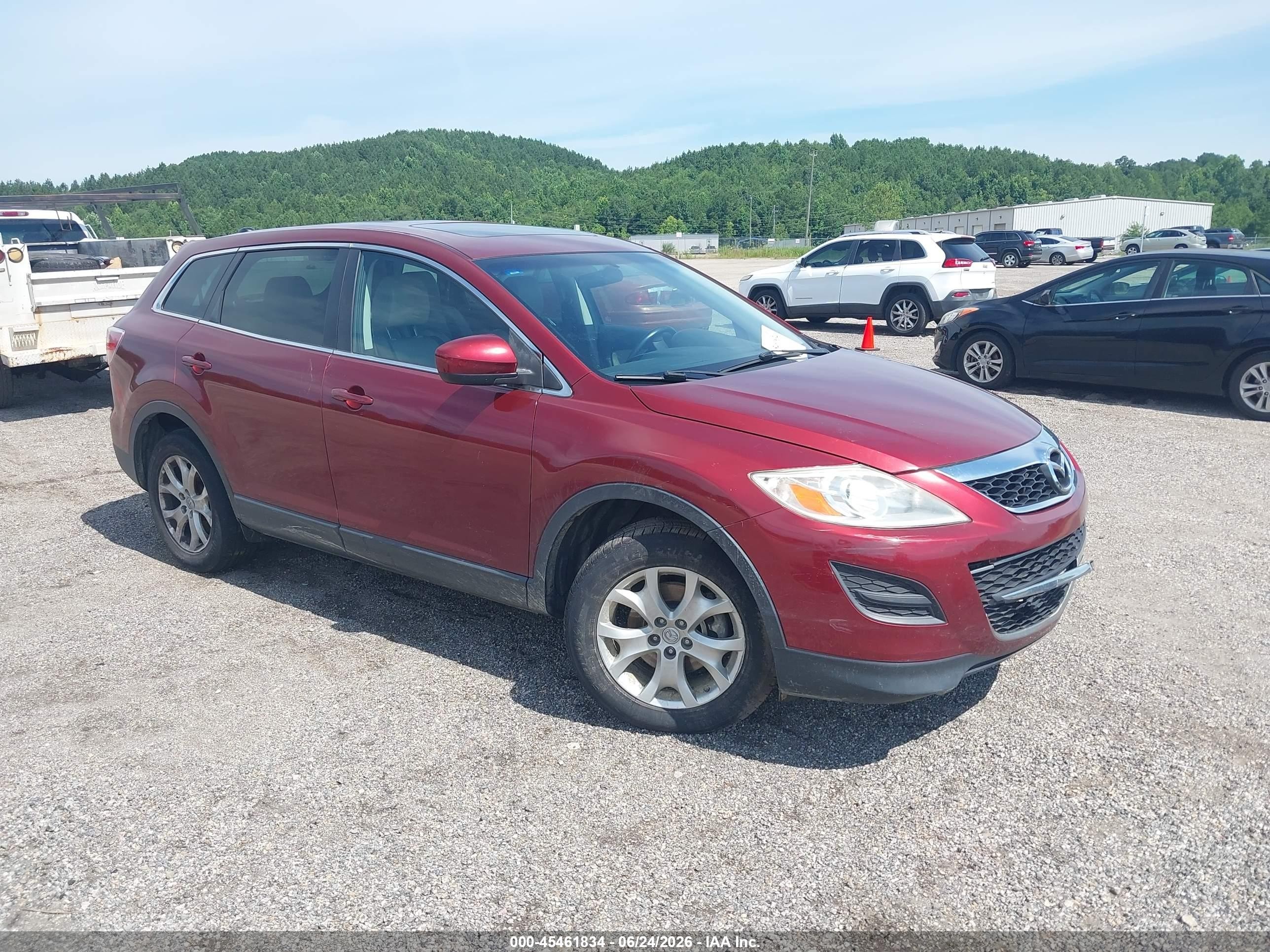 2012 Mazda Cx-9 Touring Burgundy vin: JM3TB2CA7C0359381