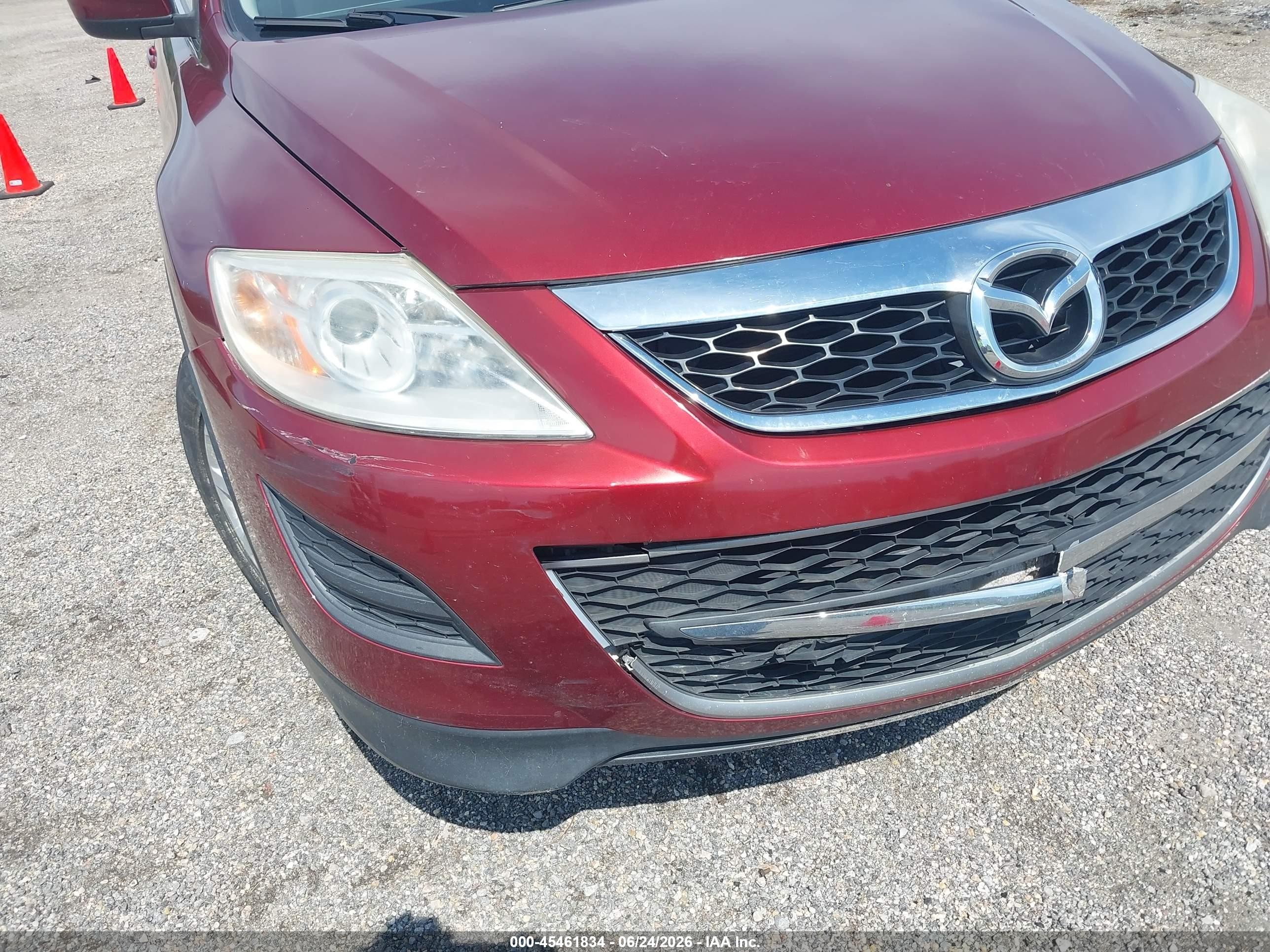 2012 Mazda Cx-9 Touring Burgundy vin: JM3TB2CA7C0359381