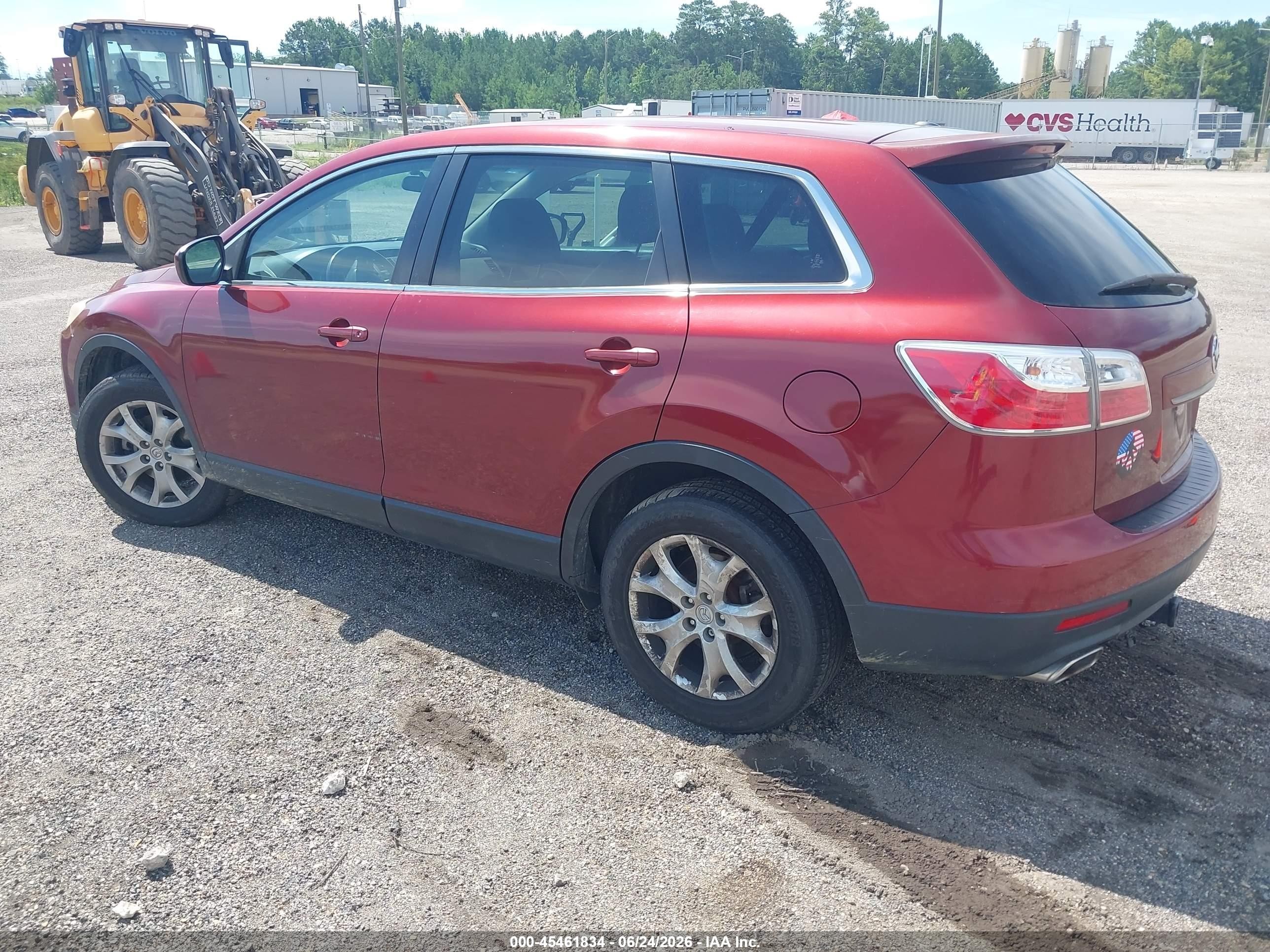 2012 Mazda Cx-9 Touring Burgundy vin: JM3TB2CA7C0359381