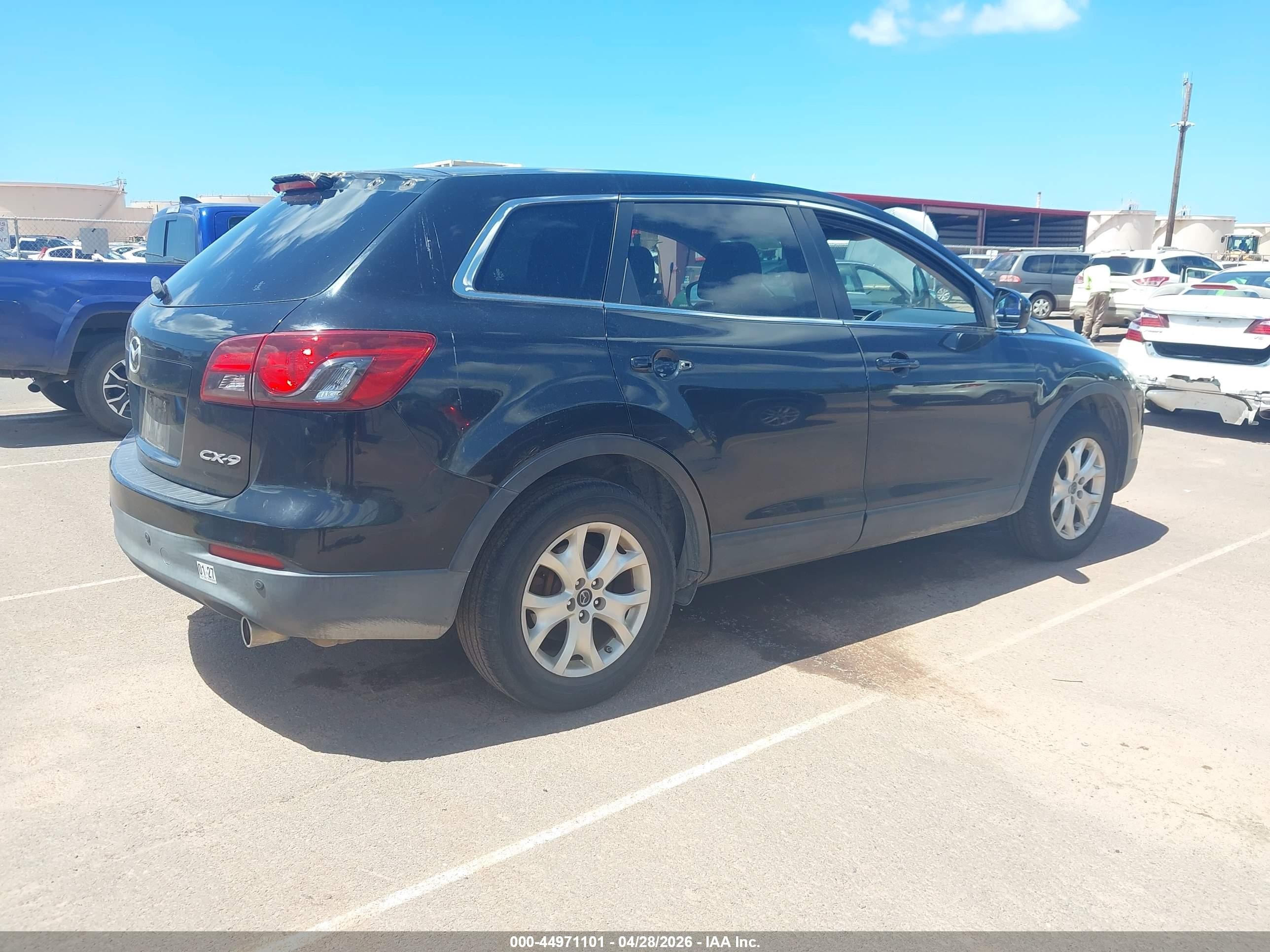 2013 Mazda Cx-9 Touring Black vin: JM3TB2CA7D0401307