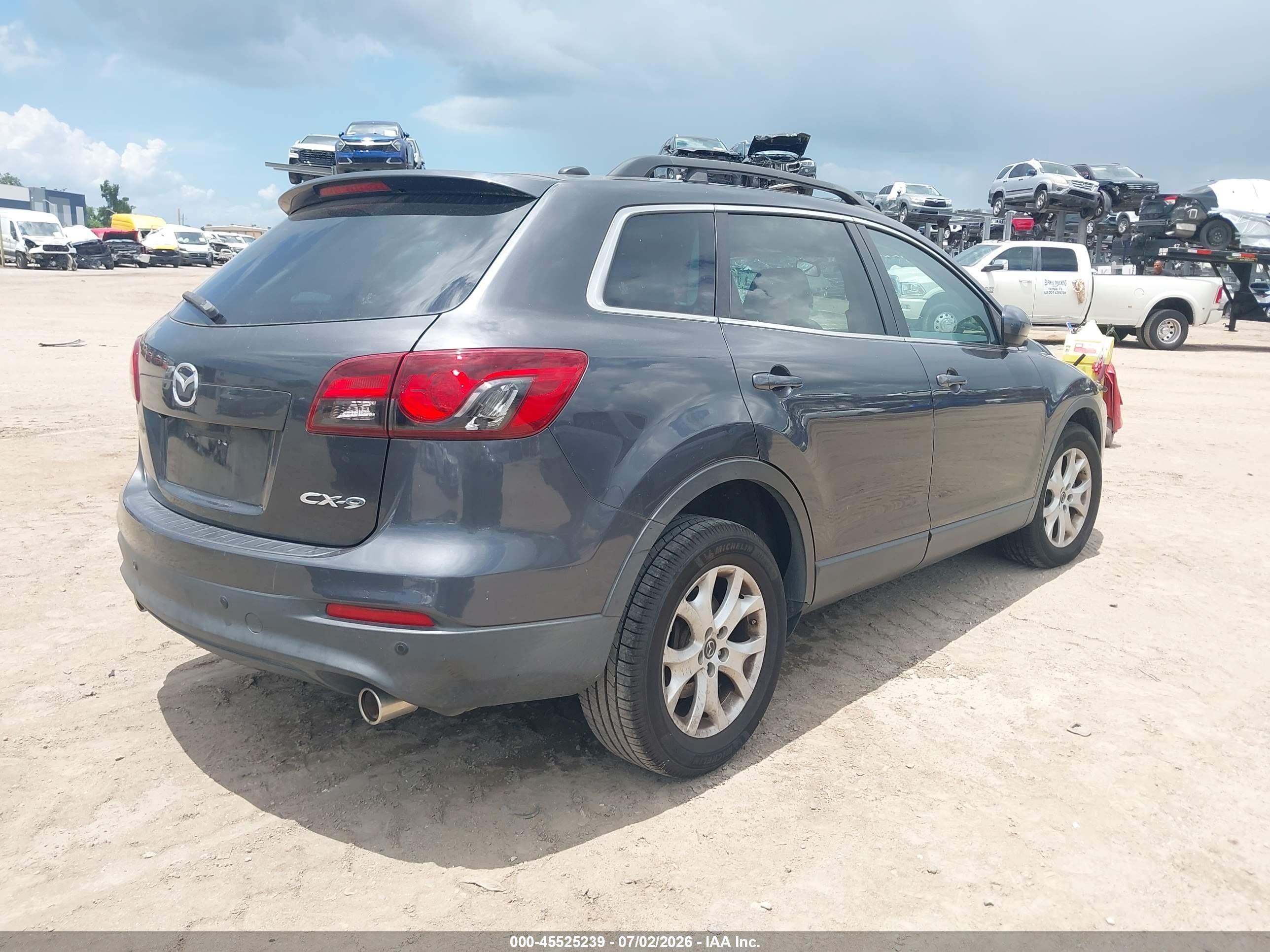 2013 Mazda Cx-9 Touring Gray vin: JM3TB2CA7D0424134