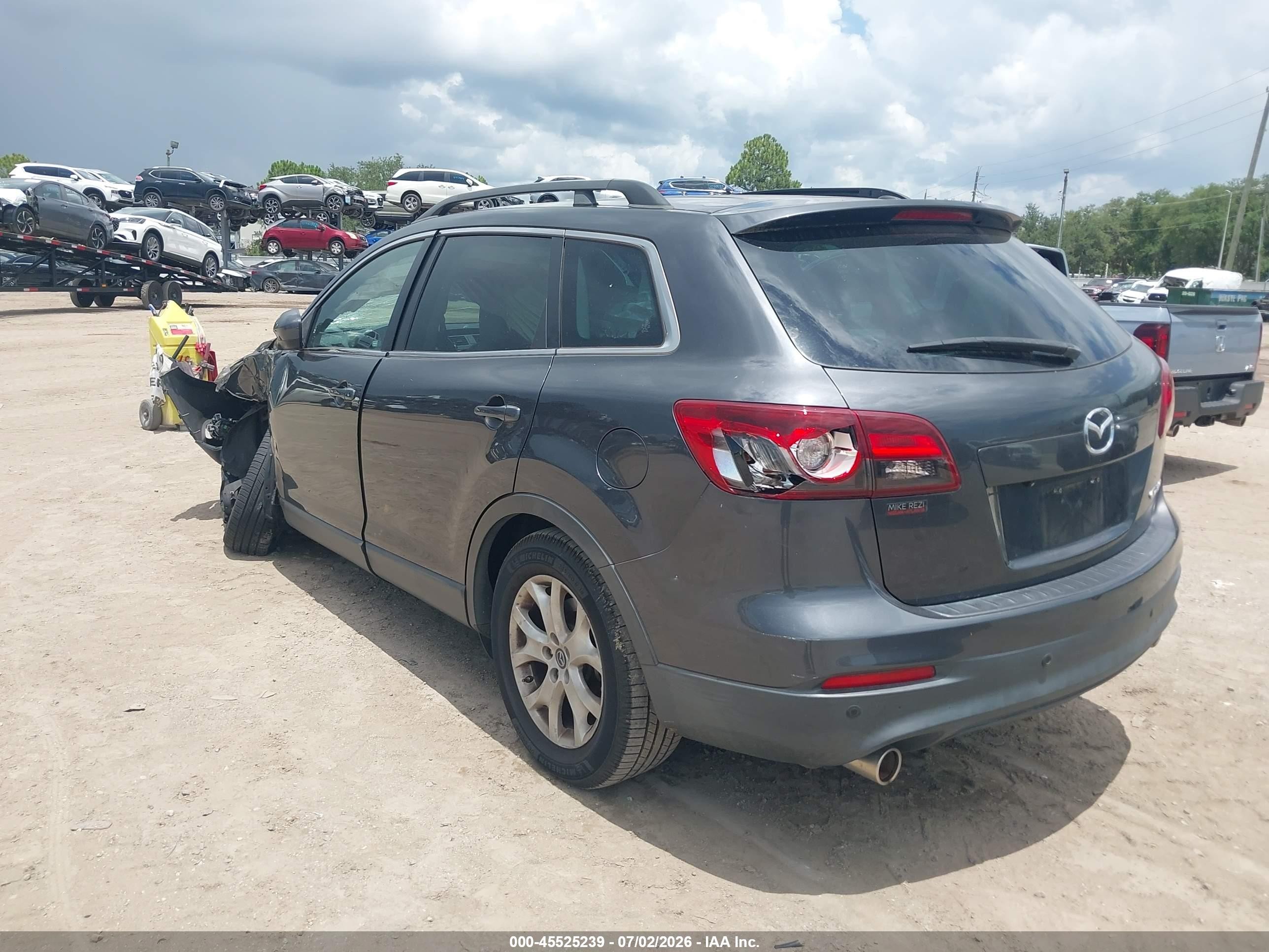 2013 Mazda Cx-9 Touring Gray vin: JM3TB2CA7D0424134