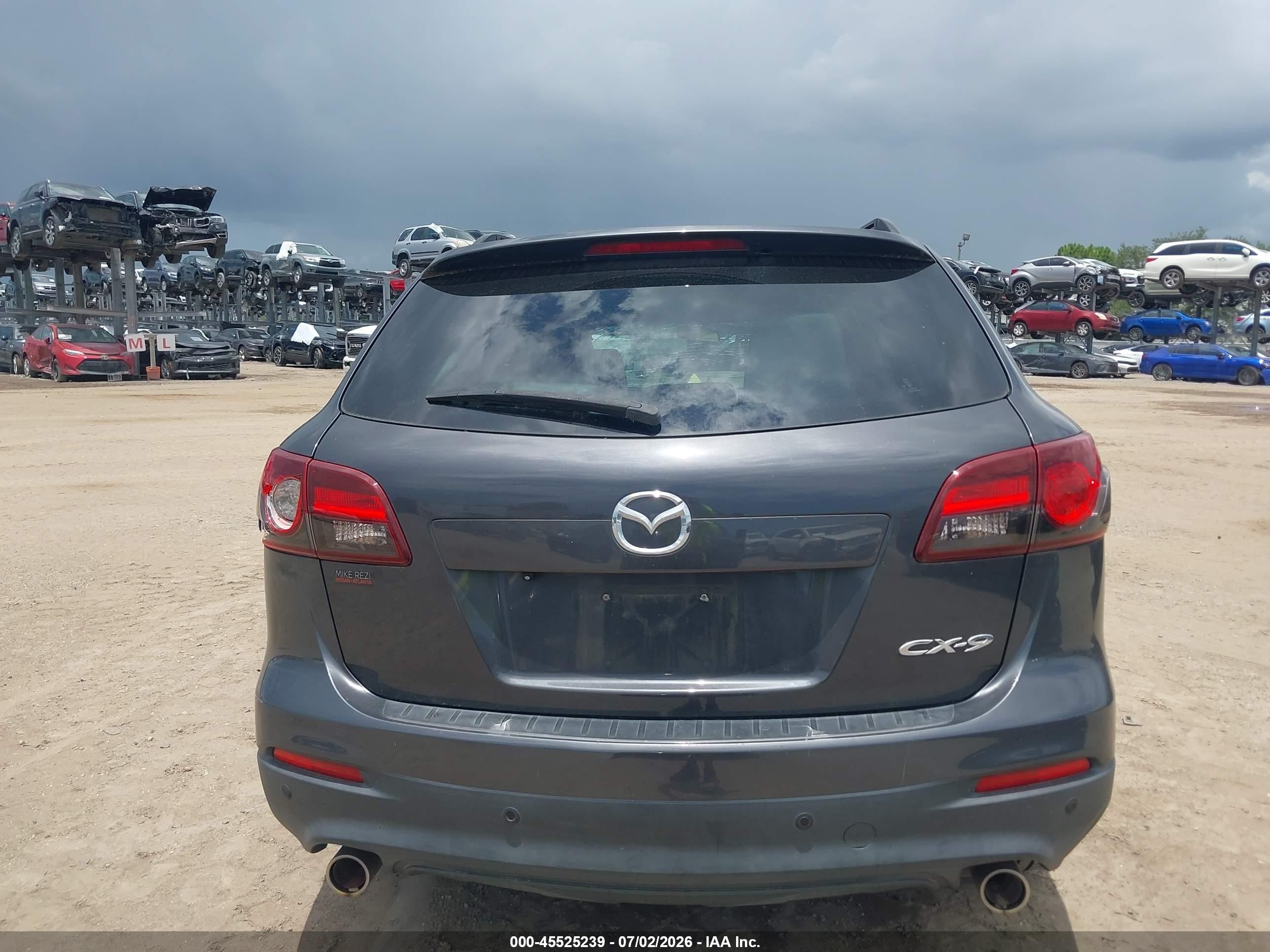 2013 Mazda Cx-9 Touring Gray vin: JM3TB2CA7D0424134