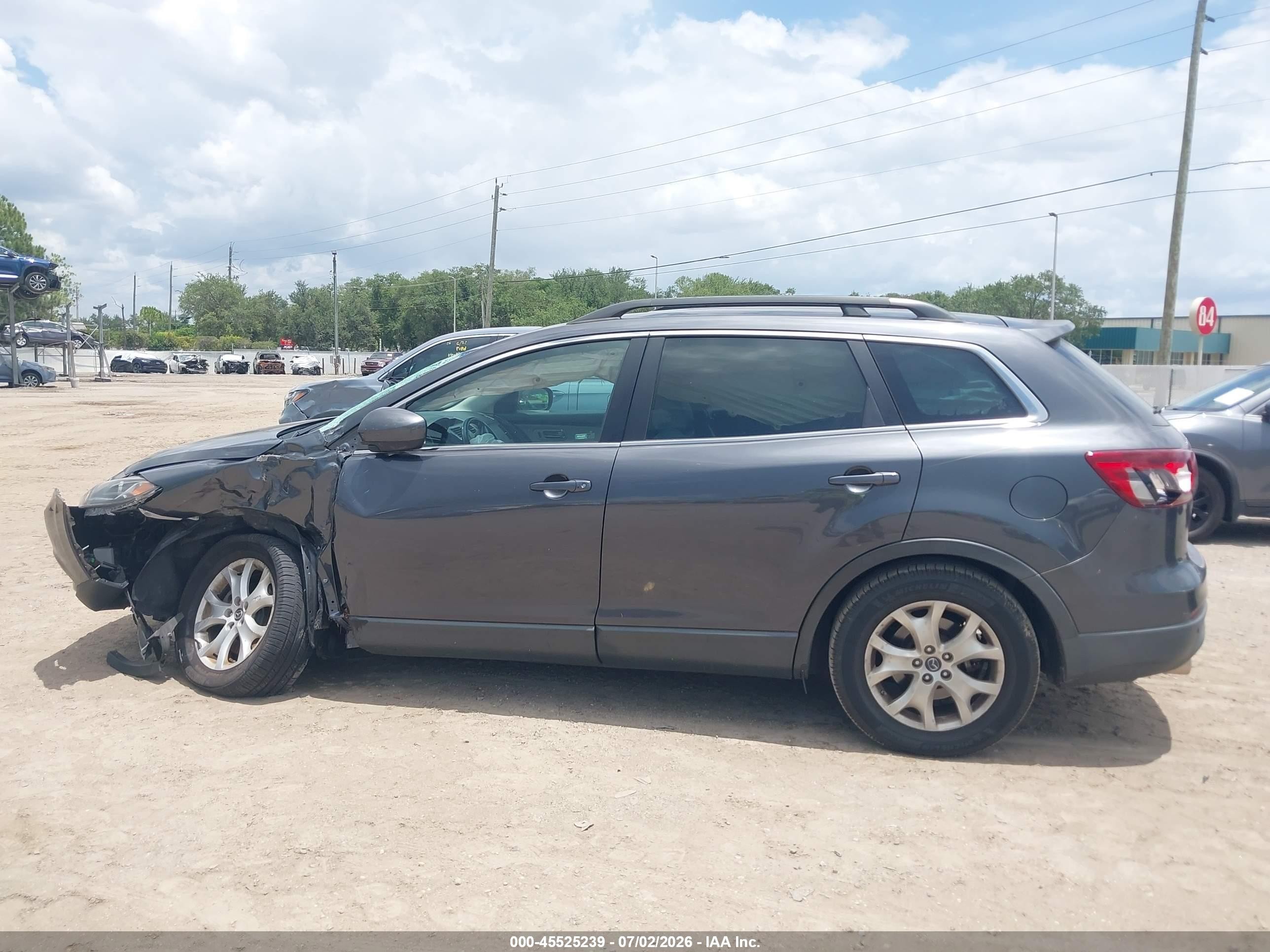2013 Mazda Cx-9 Touring Gray vin: JM3TB2CA7D0424134