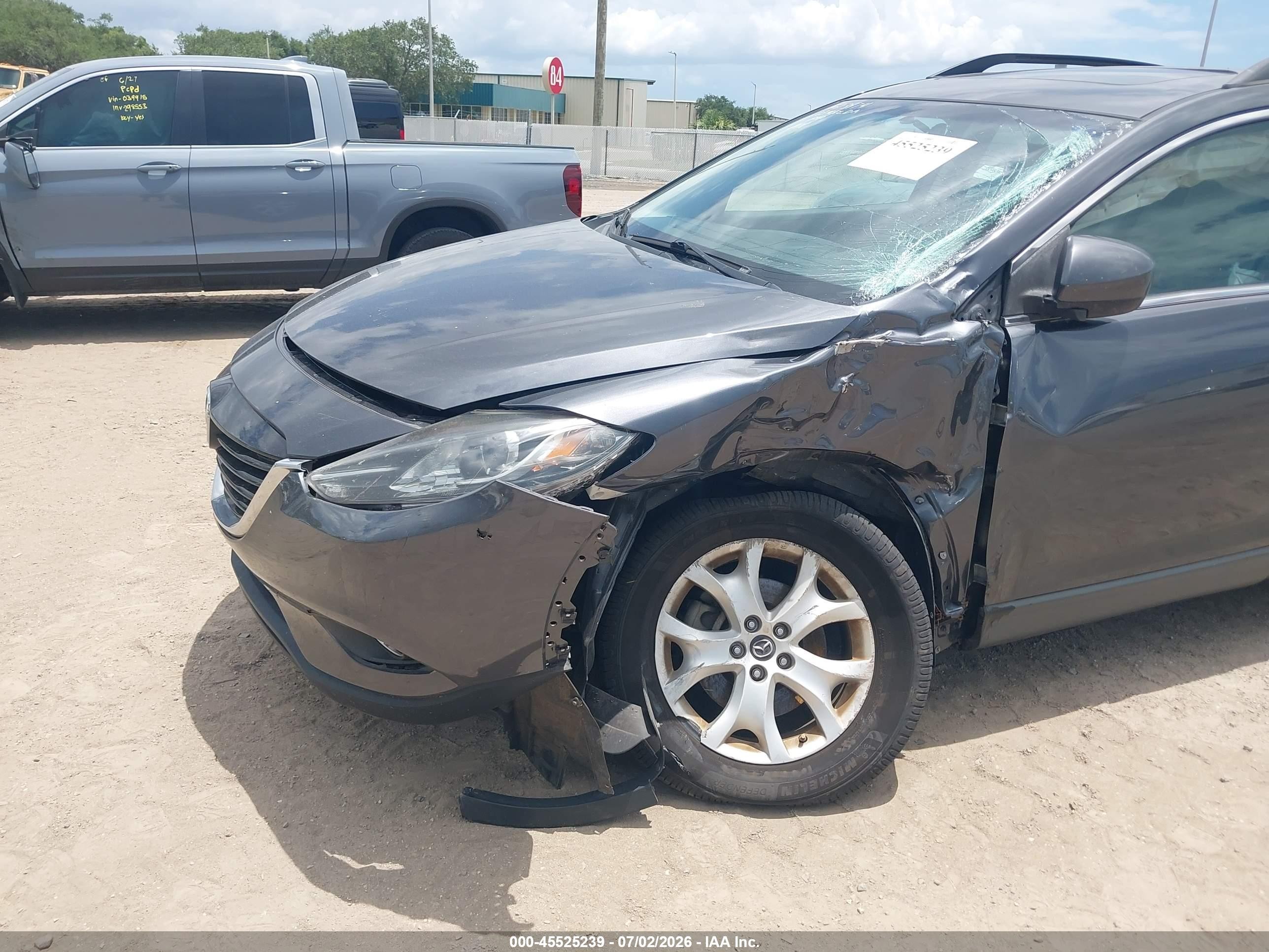 2013 Mazda Cx-9 Touring Gray vin: JM3TB2CA7D0424134