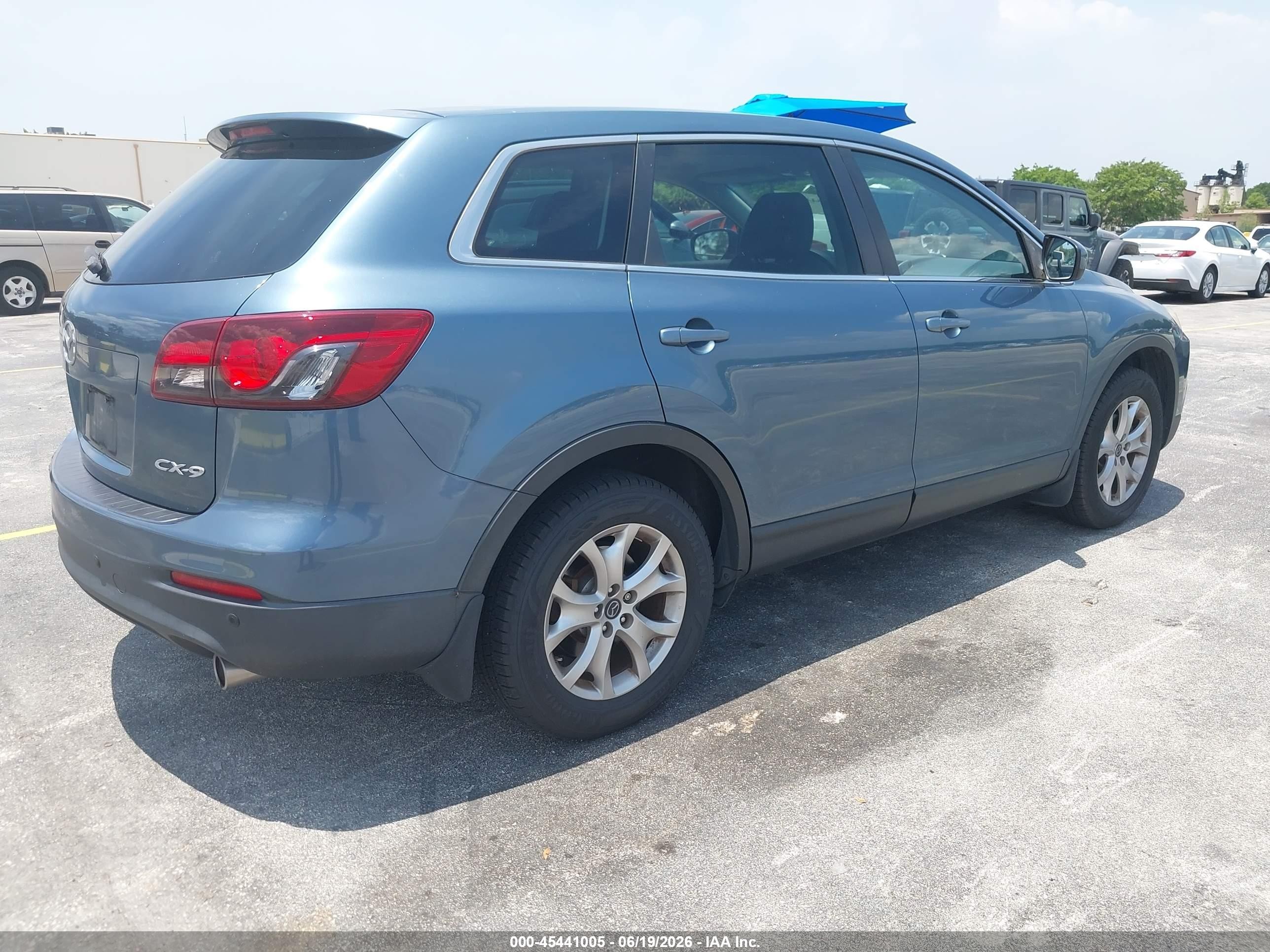2015 Mazda Cx-9 Touring Blue vin: JM3TB2CA7F0448873