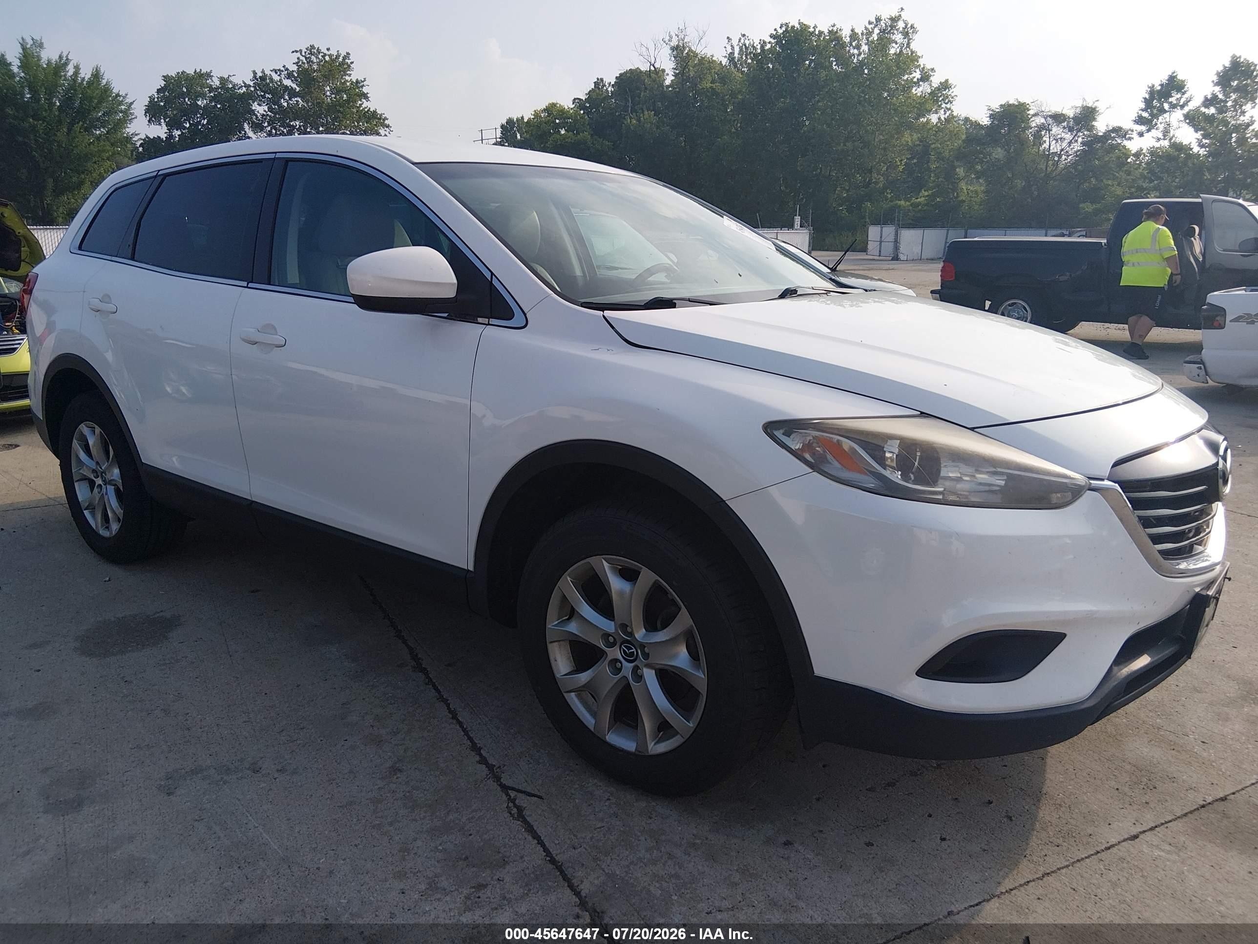 2015 Mazda Cx-9 Touring White vin: JM3TB2CA7F0464717