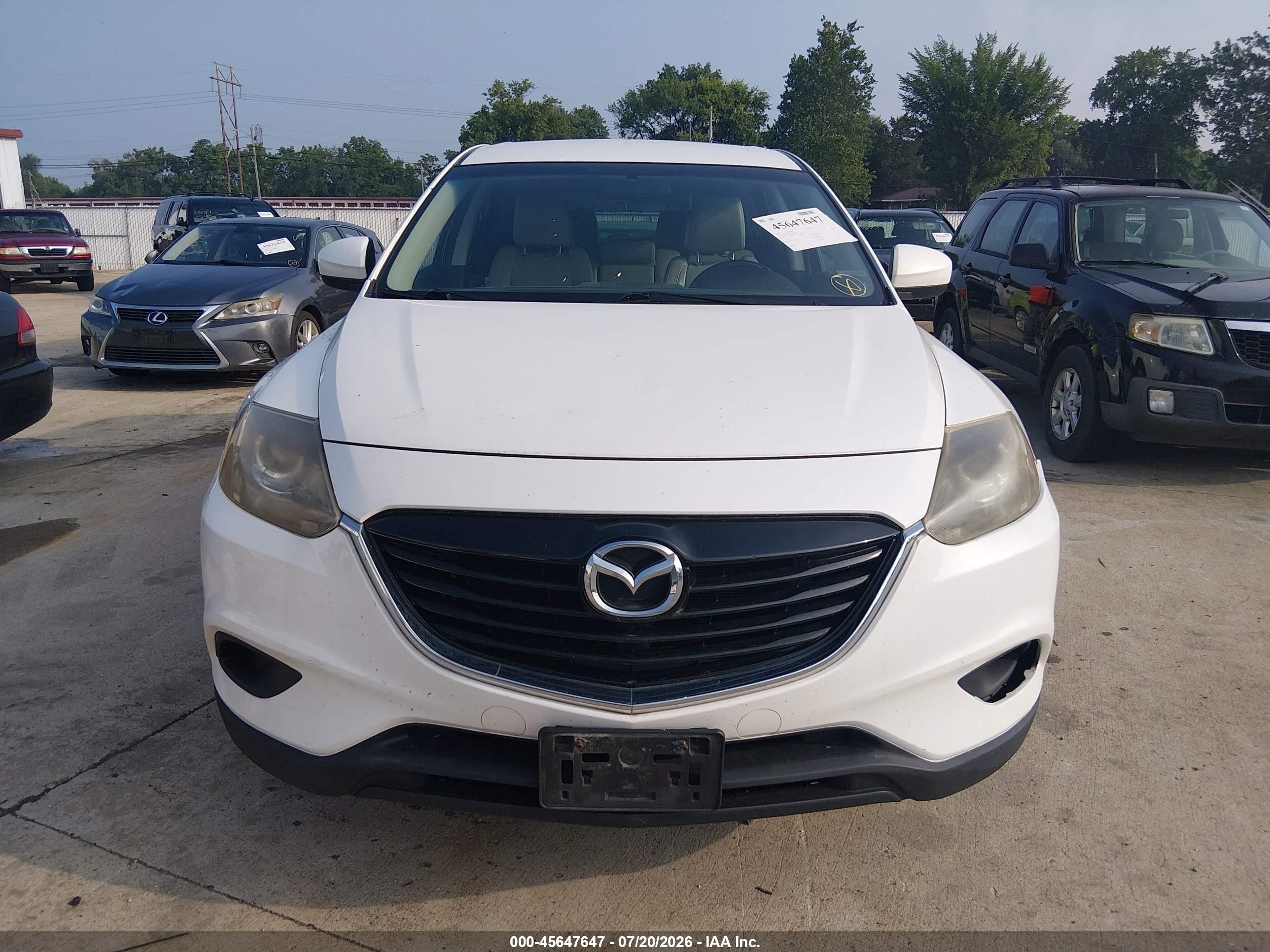 2015 Mazda Cx-9 Touring White vin: JM3TB2CA7F0464717