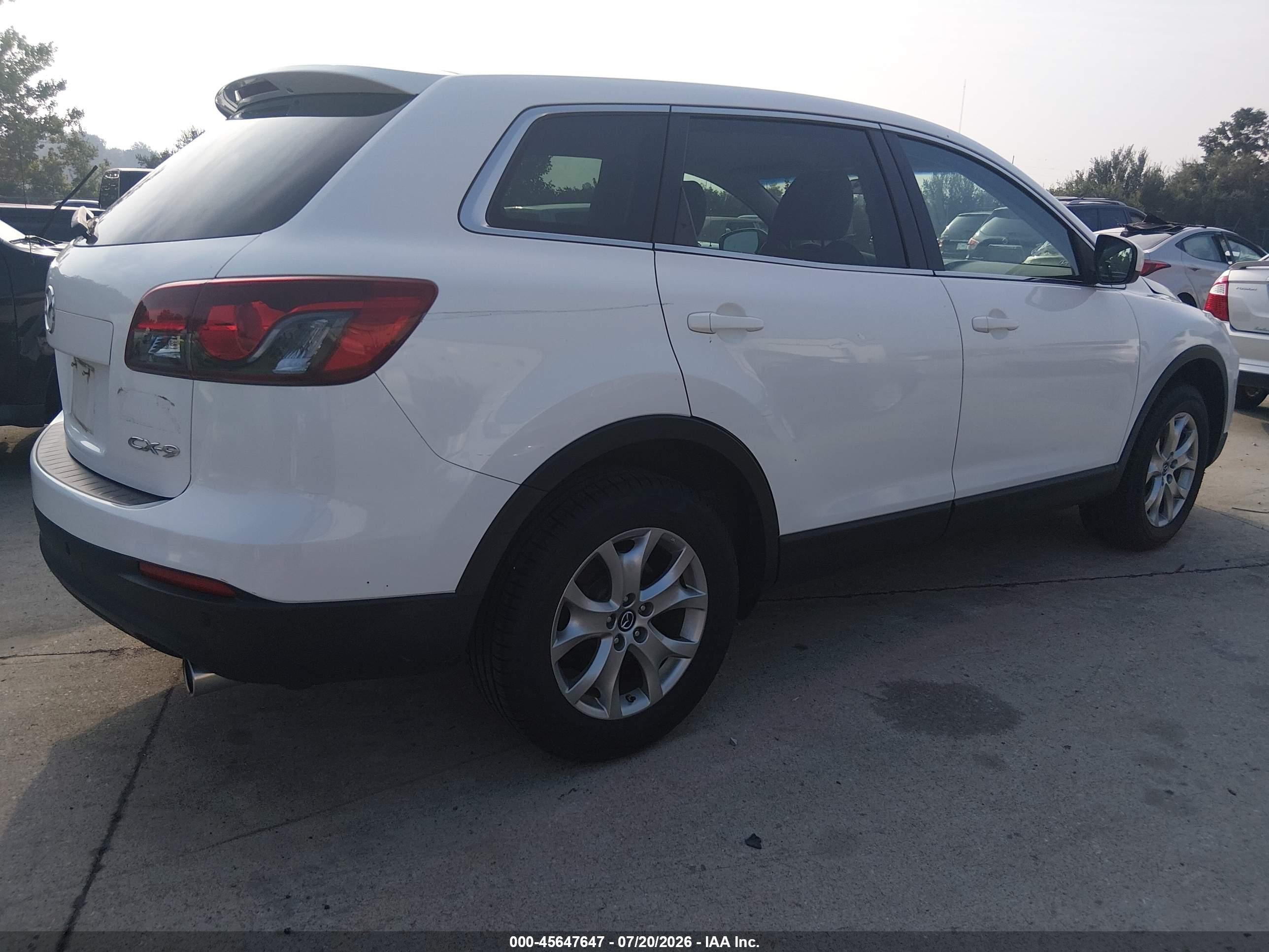 2015 Mazda Cx-9 Touring White vin: JM3TB2CA7F0464717
