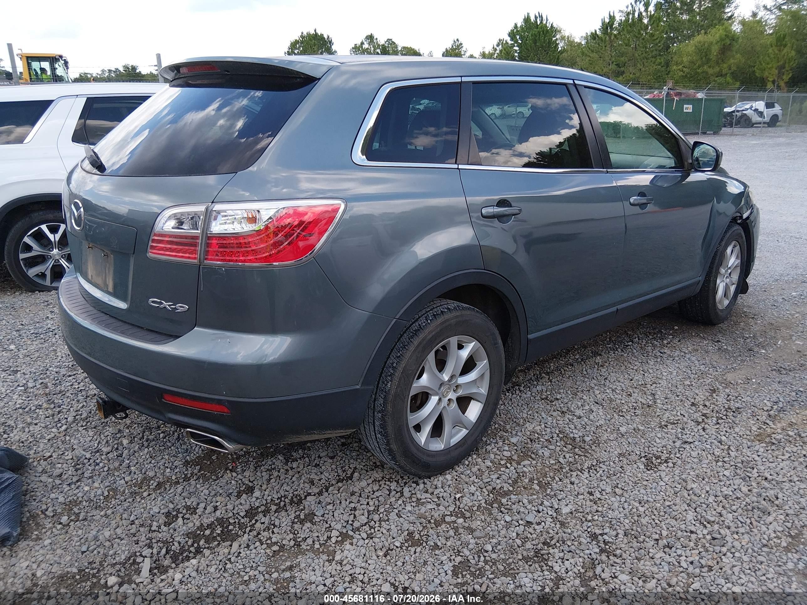 2011 Mazda Cx-9 Touring Blue vin: JM3TB2CA8B0330163